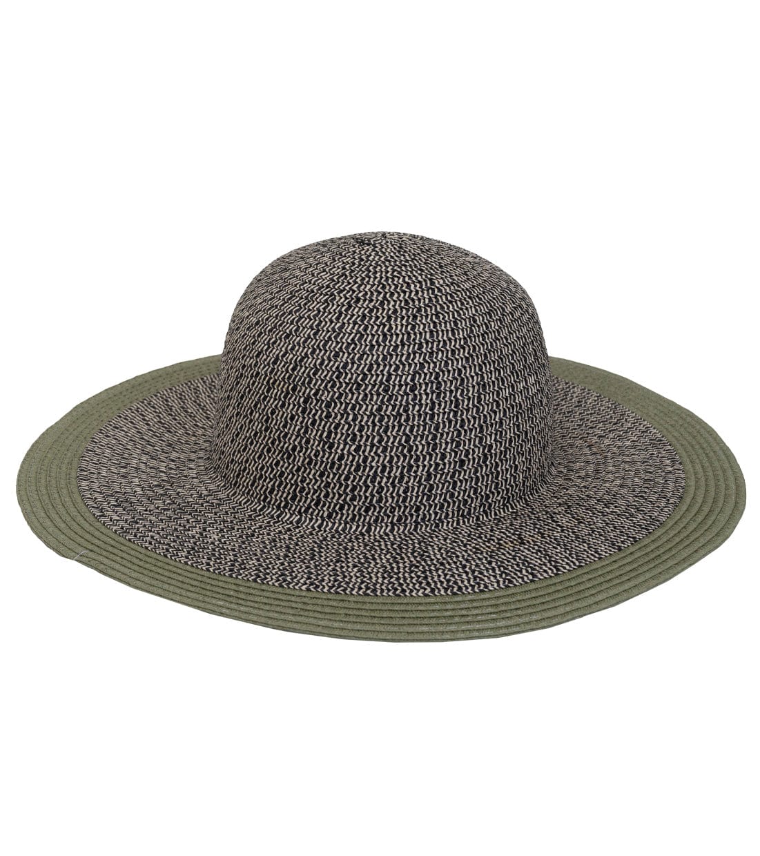 Magid Straw Two Tone Color Block Floppy Sun Hat