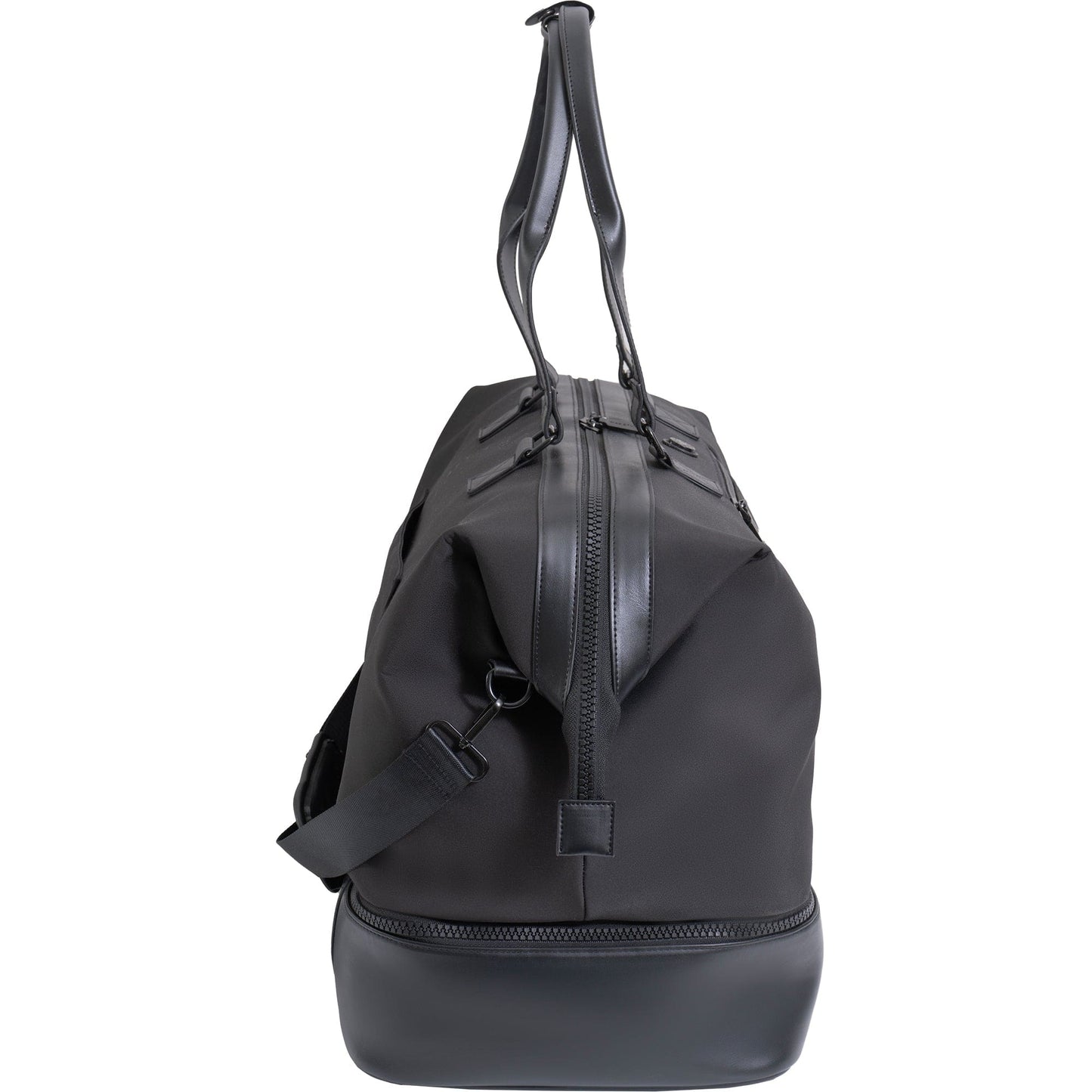 Max Studio Sport Nylon & Faux Leather Drop Bottom Duffel Bag