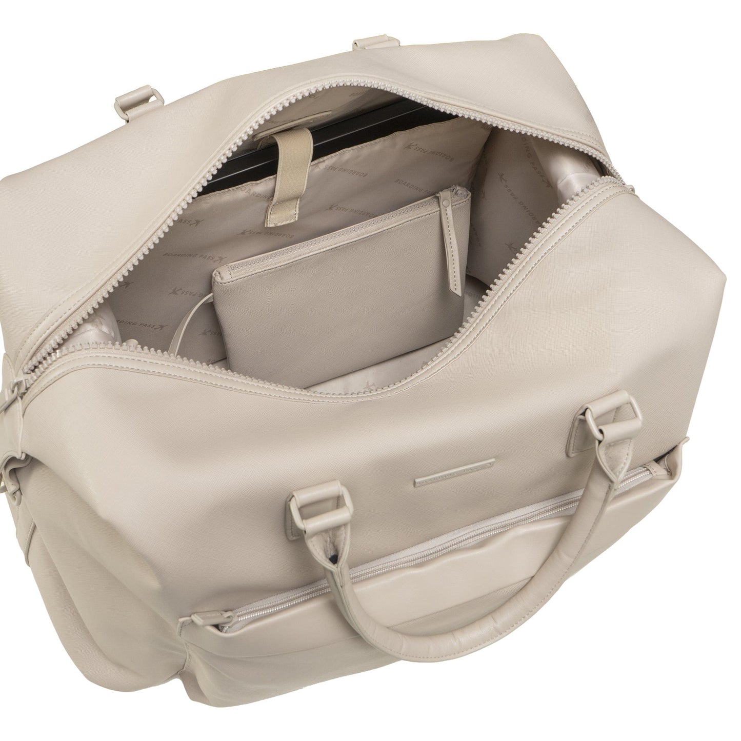 Boarding Pass The Santorini Vegan Saffiano Leather Duffel