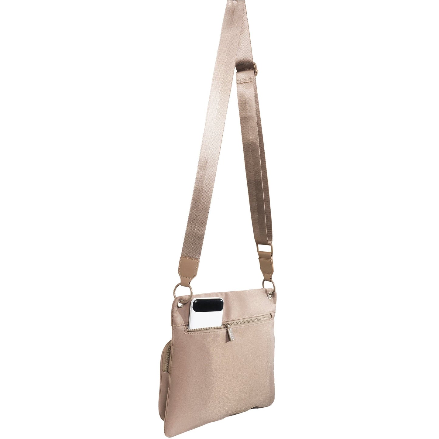 Joan & David The Kara 11 In. Twill Nylon Passport Crossbody Bag