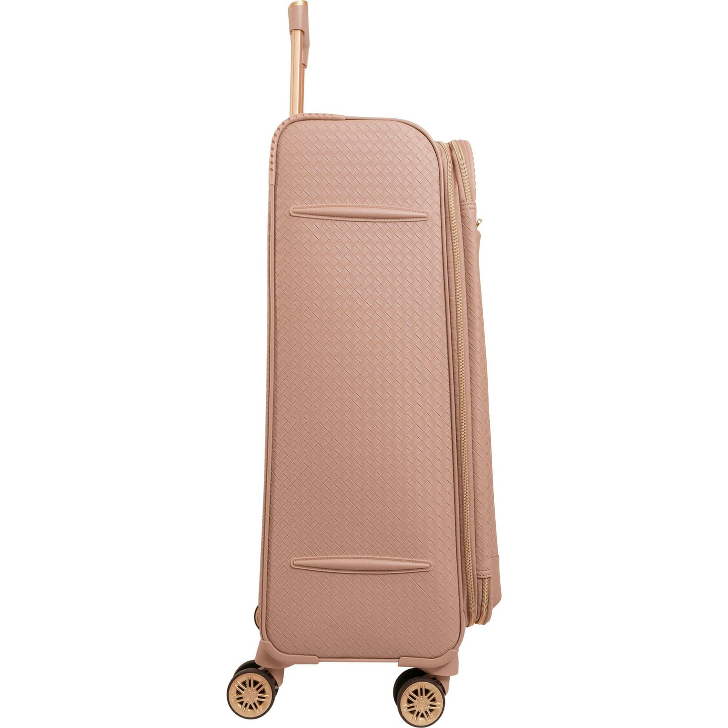 Ellen Tracy 3 PC Soft Sided Woven Faux Leather Luggage Set – 21", 29", 32" Expandable 8-Wheel Spinners