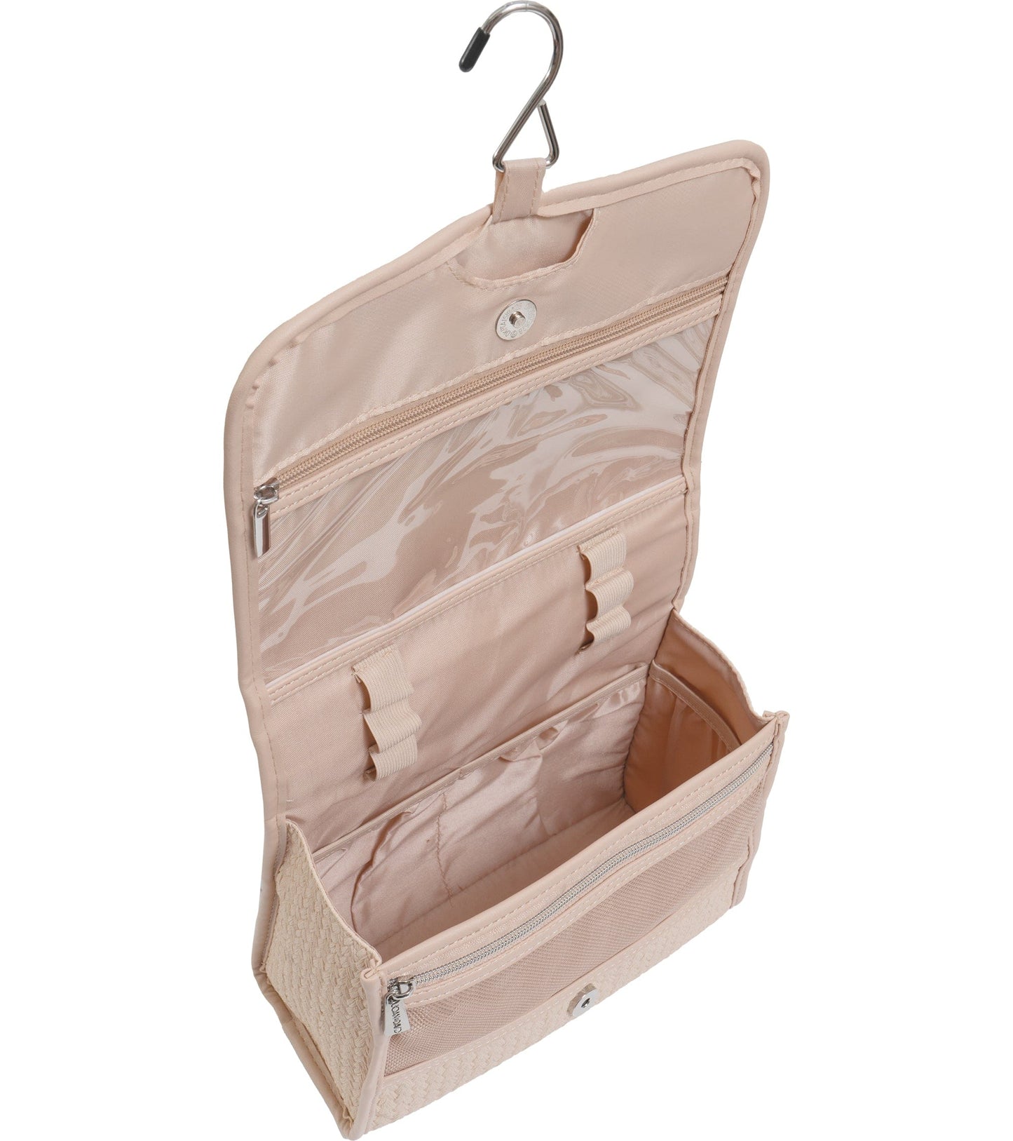 Joan and David The Woven PU Top Handle Hanging Toiletry Case