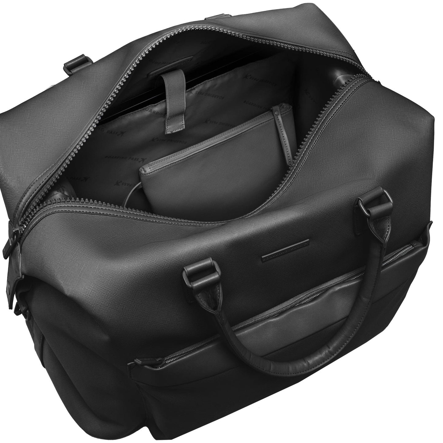 Boarding Pass The Santorini Vegan Saffiano Leather Duffel