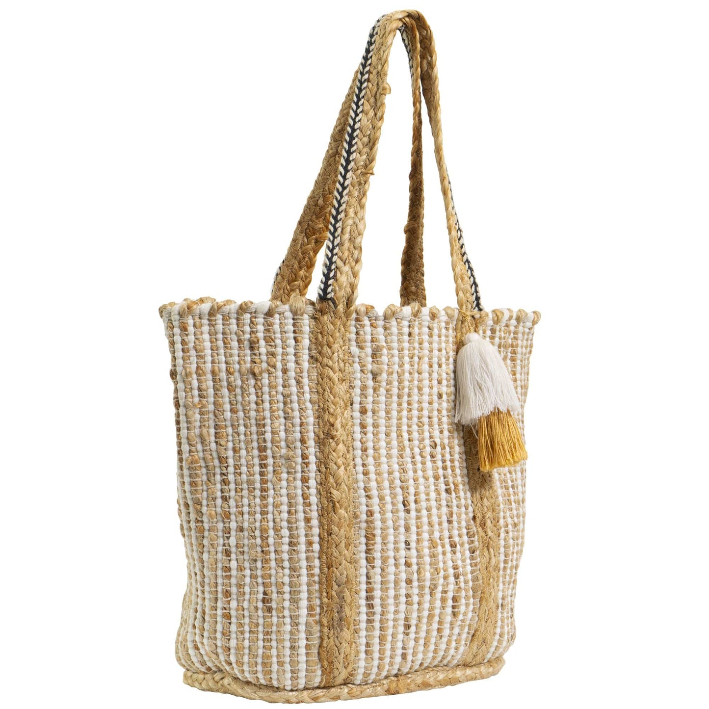 Magid Natural Straw Jute & Cotton Woven Tote