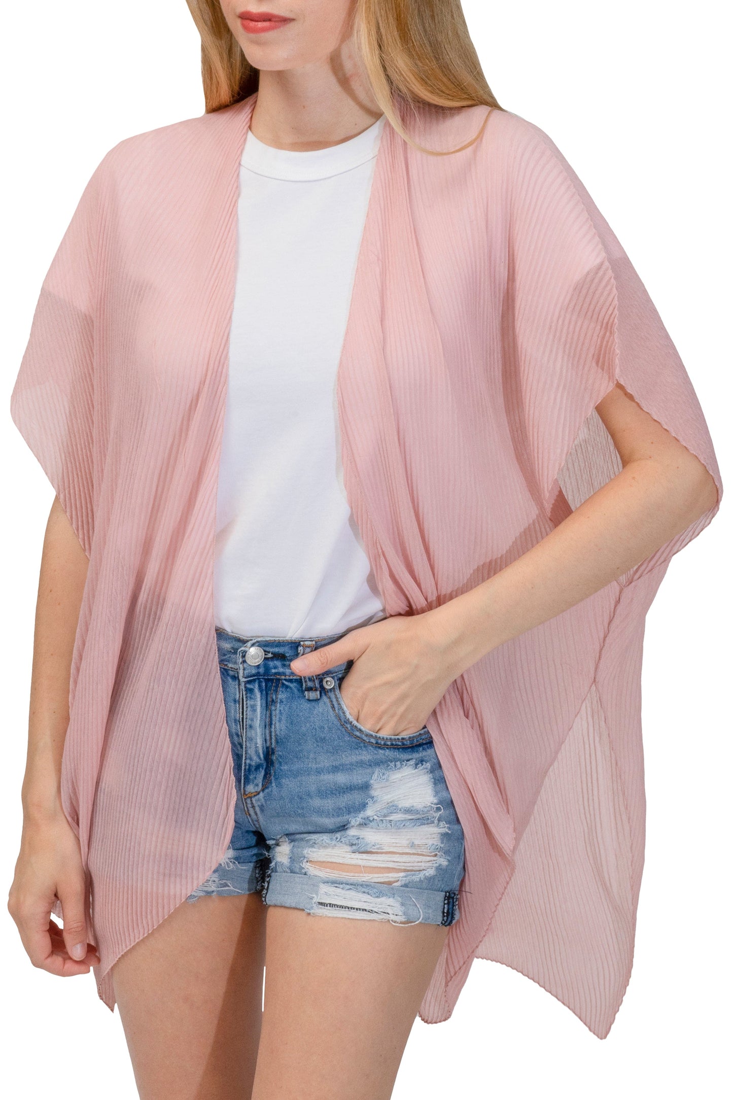 Adrienne Vittadini Pleated Oversized Kimono