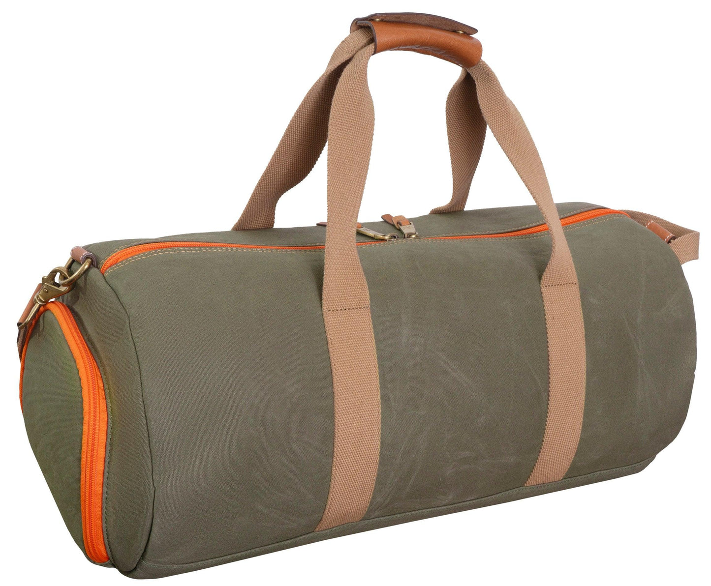 Voyager 20"Waxed Canvas Shoe Pocket Duffel - Navy