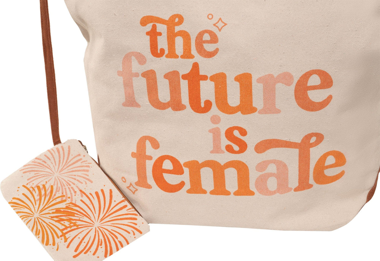 Magid Canvas "THE FUTURE IS FEMALE" Tote With Pouch