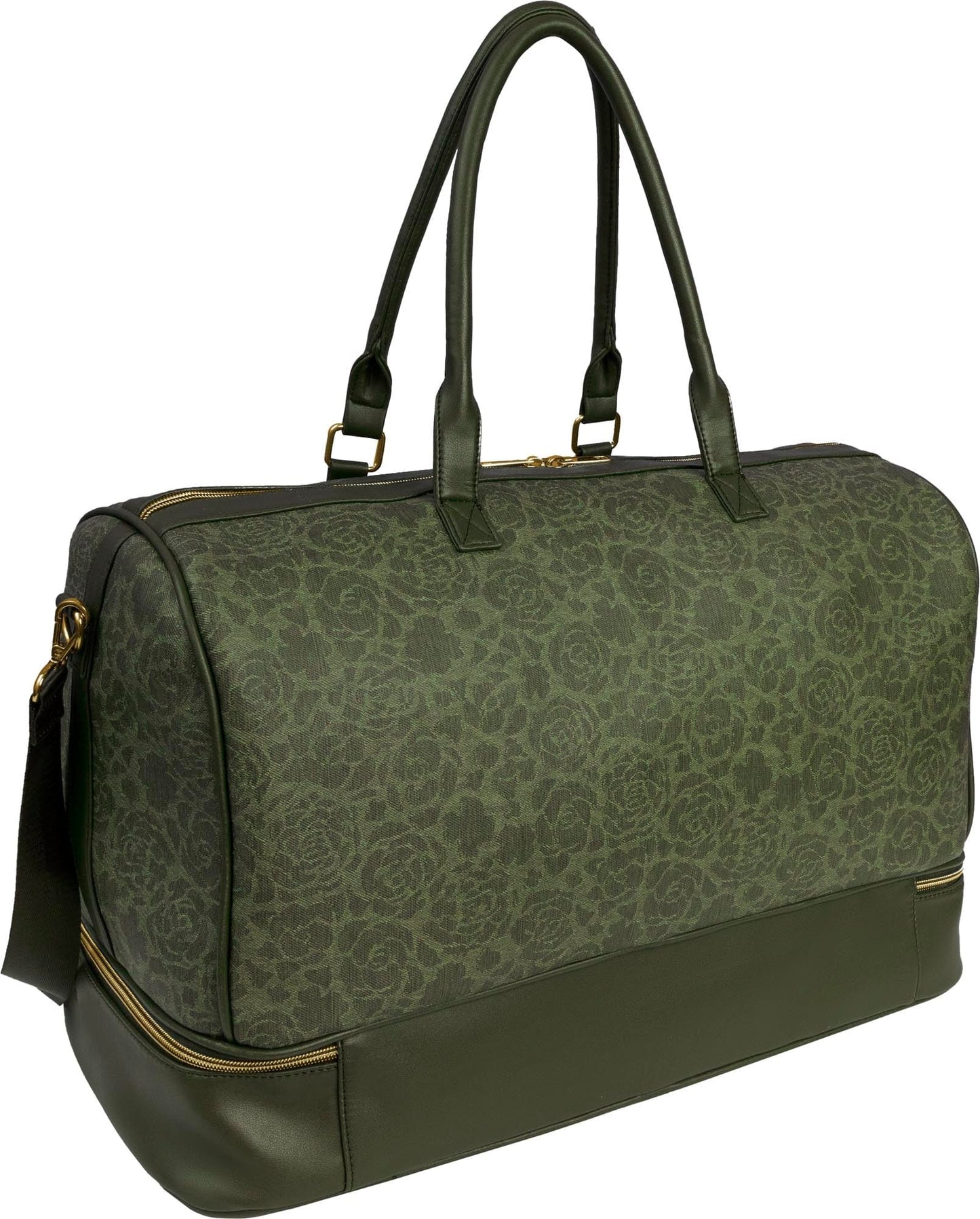 Ellen Tracy 20 Inch Floral Embossed Print Drop Bottom Duffel