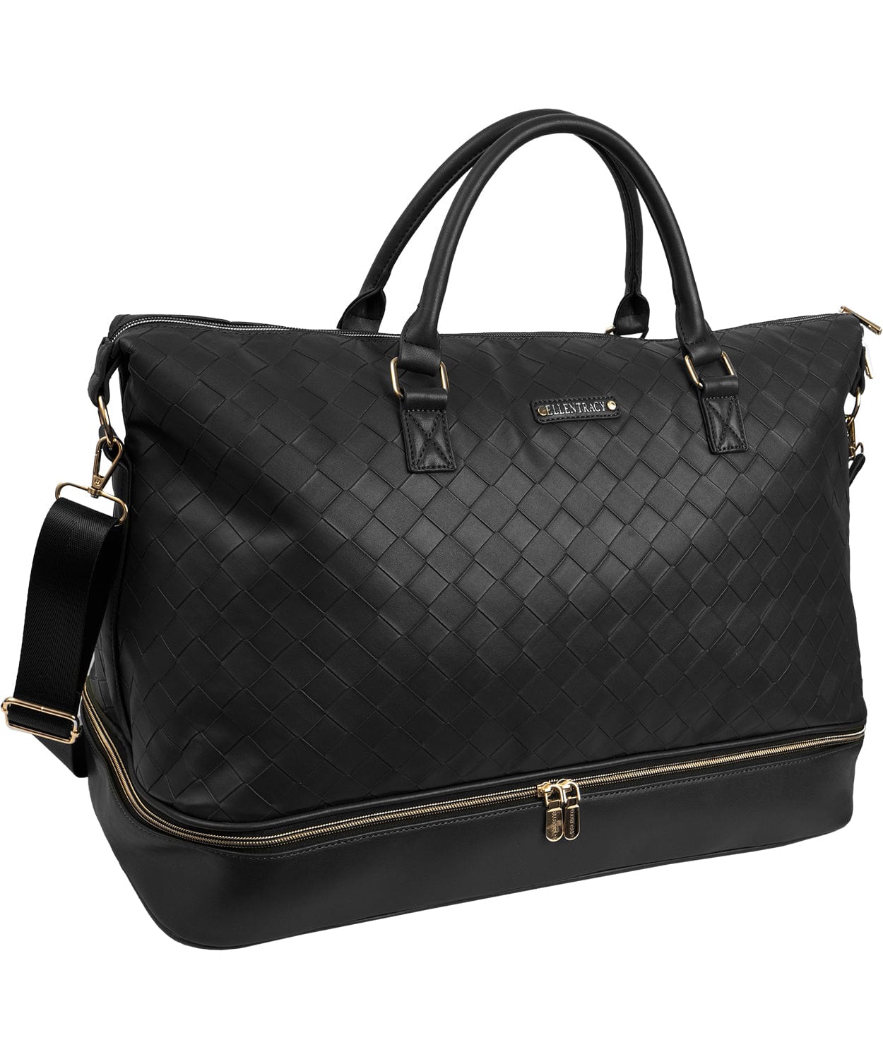 Ellen Tracy 20 Inch Woven Drop Bottom Duffel