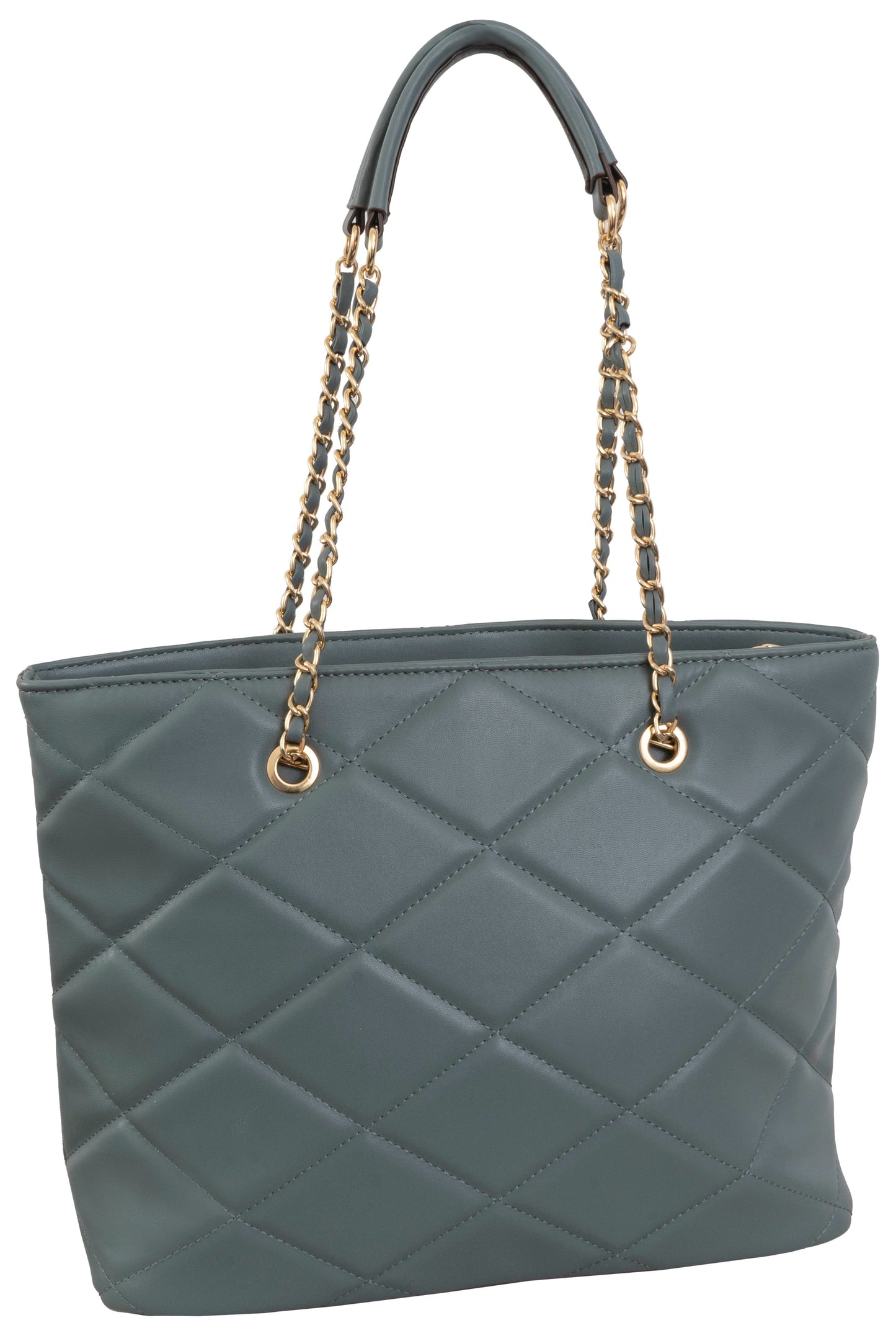 Ellen Tracy Smooth Diamond Quilted Tote Bag