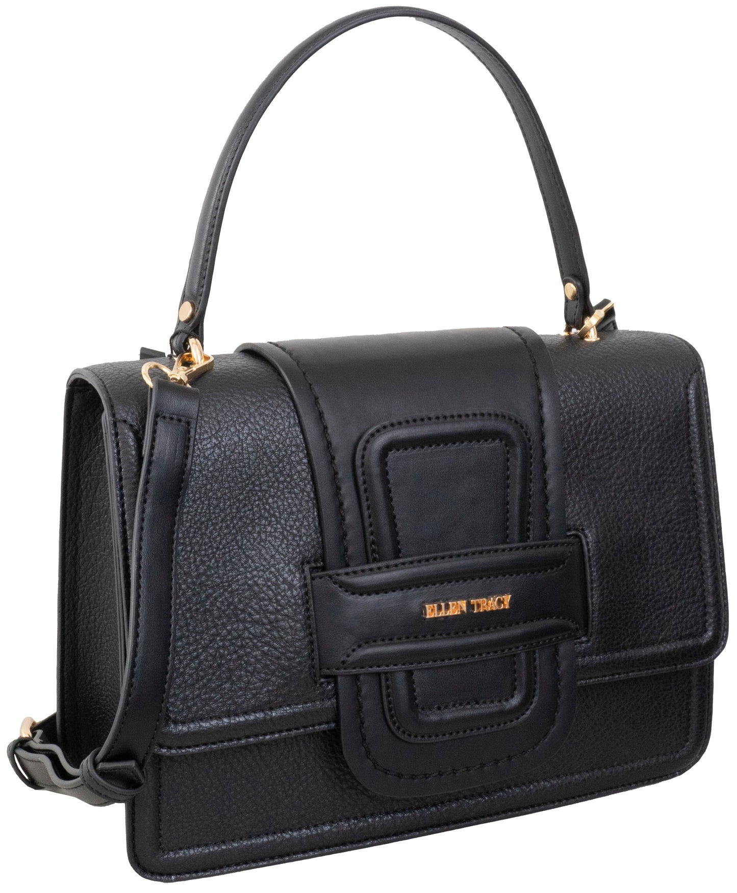 Ellen Tracy Pebble Grain Top Flap Crossbody