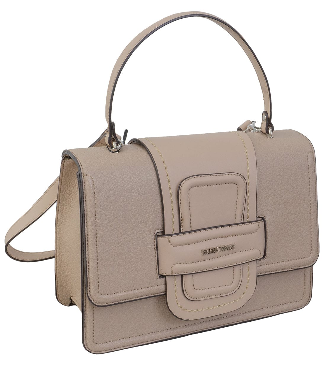 Ellen Tracy Pebble Grain Top Flap Crossbody