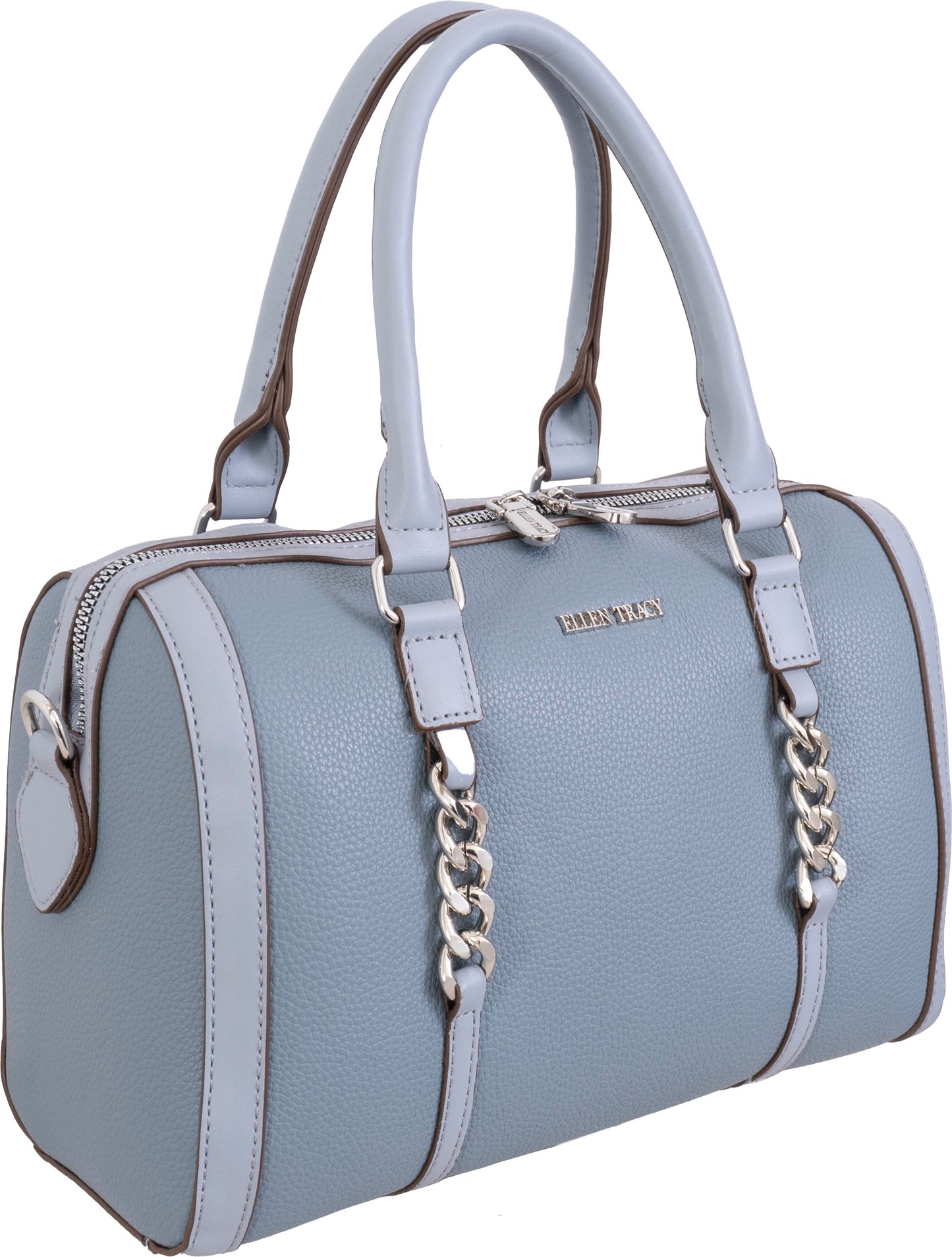 Ellen Tracy Pebble Grain Chain Barrel Crossbody