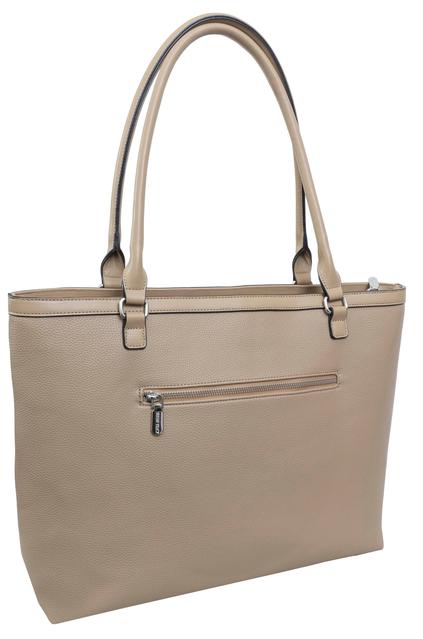 Ellen Tracy Pebble Grain Chain Tote Bag