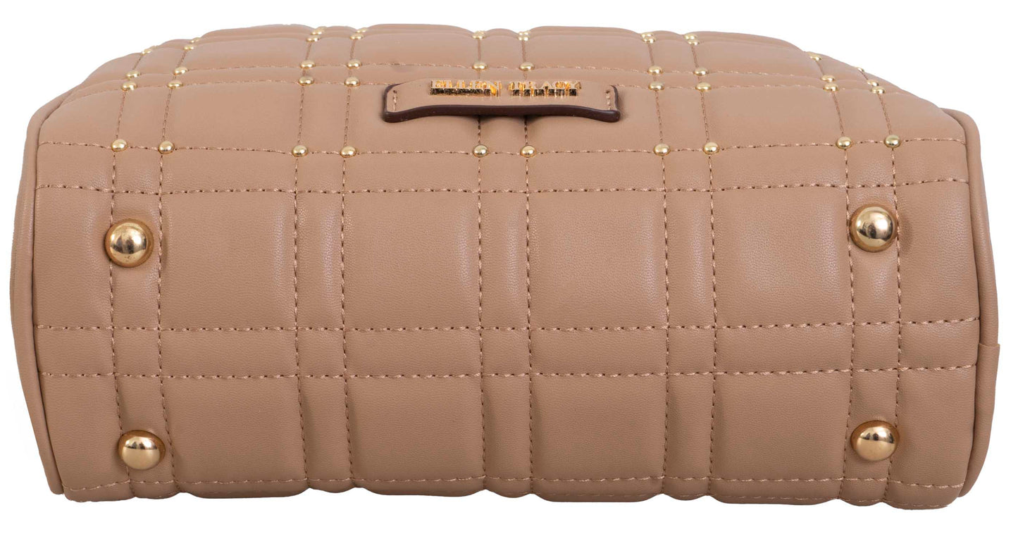 Ellen Tracy Studded Smooth Square Quilted Crossbody