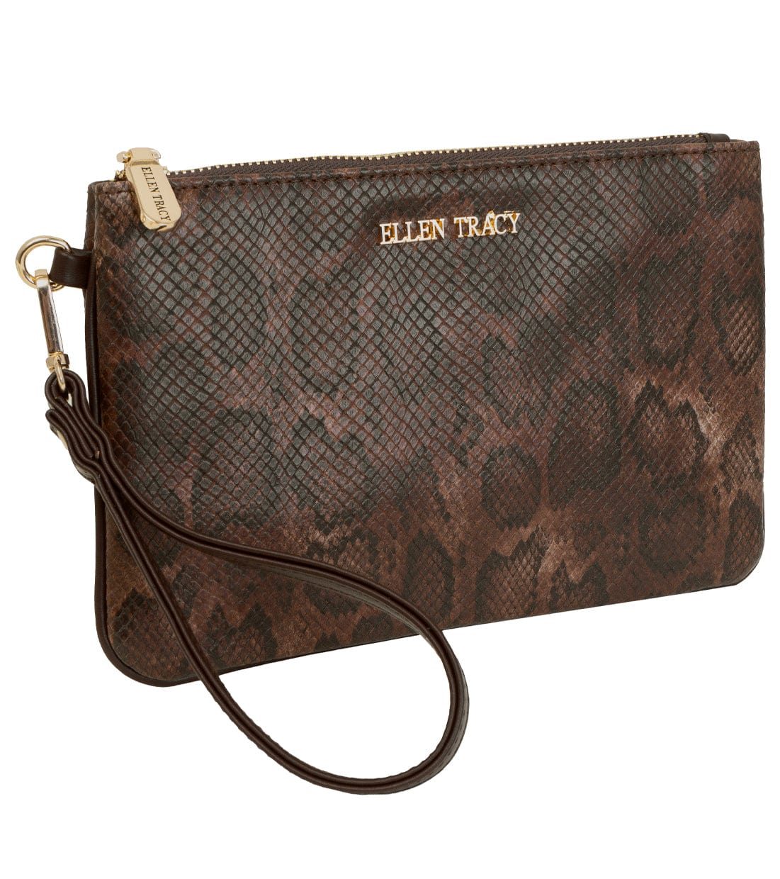 Ellen Tracy Python Print Wristlet