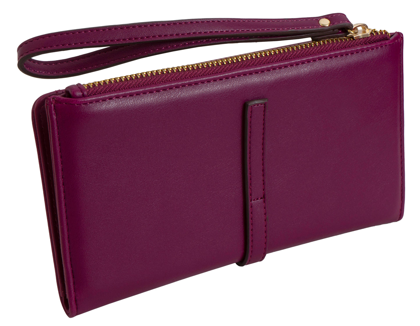 Ellen Tracy Smooth Vachetta Fleur De Li  Wristlet