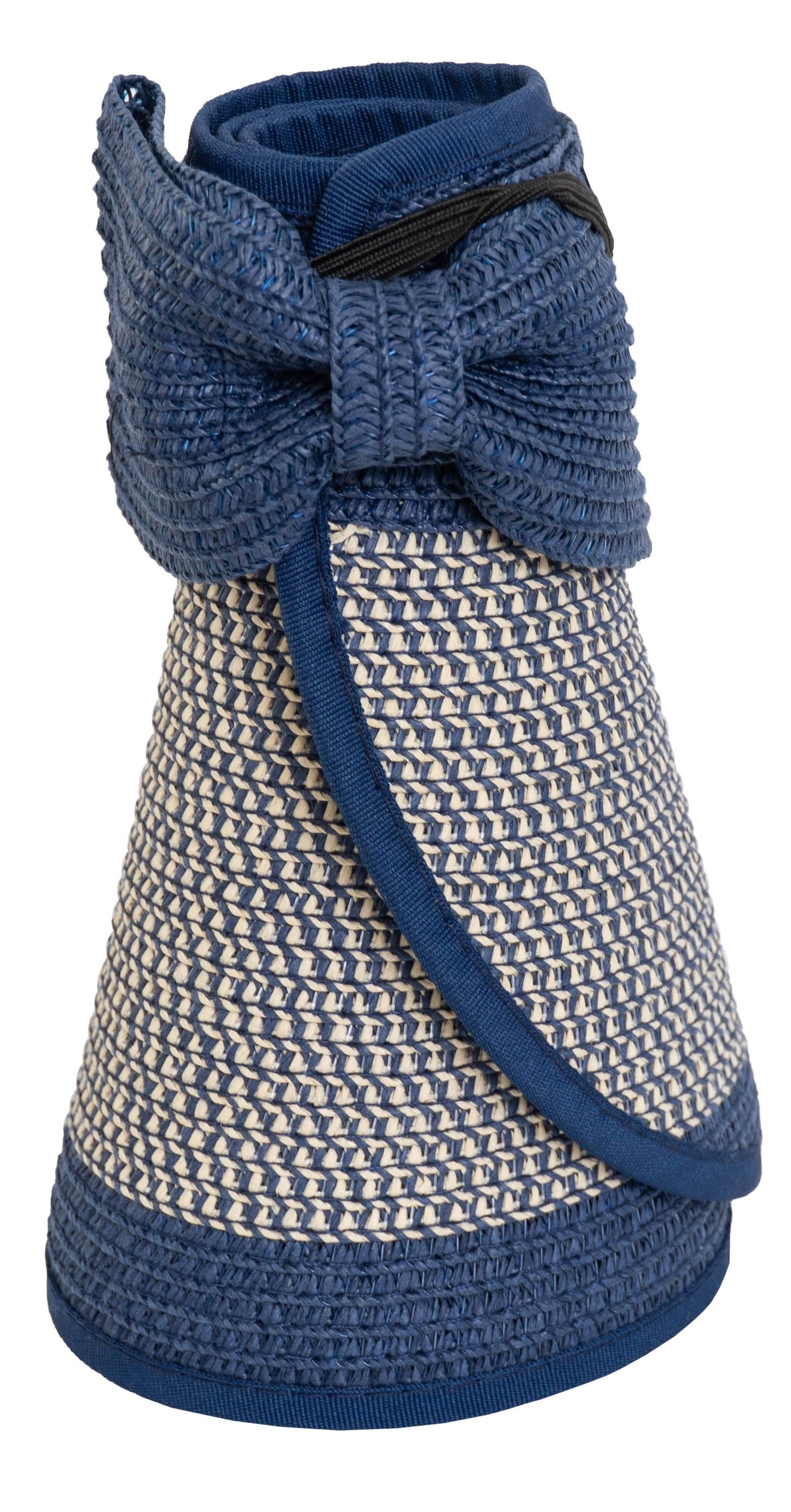 Magid Straw Two Tone Color Block Roll Up Visor