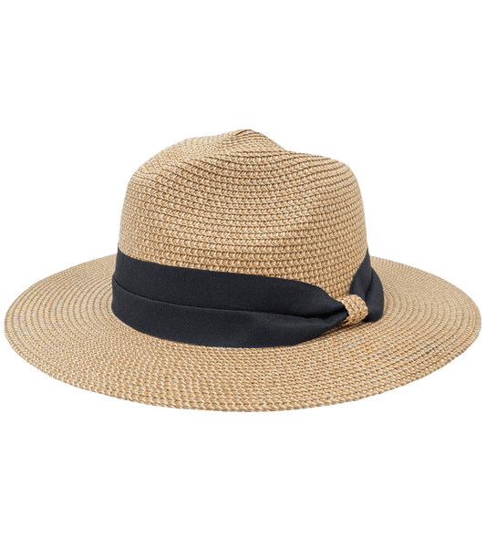 Magid Two Tone Ribbon Straw Panama Hat