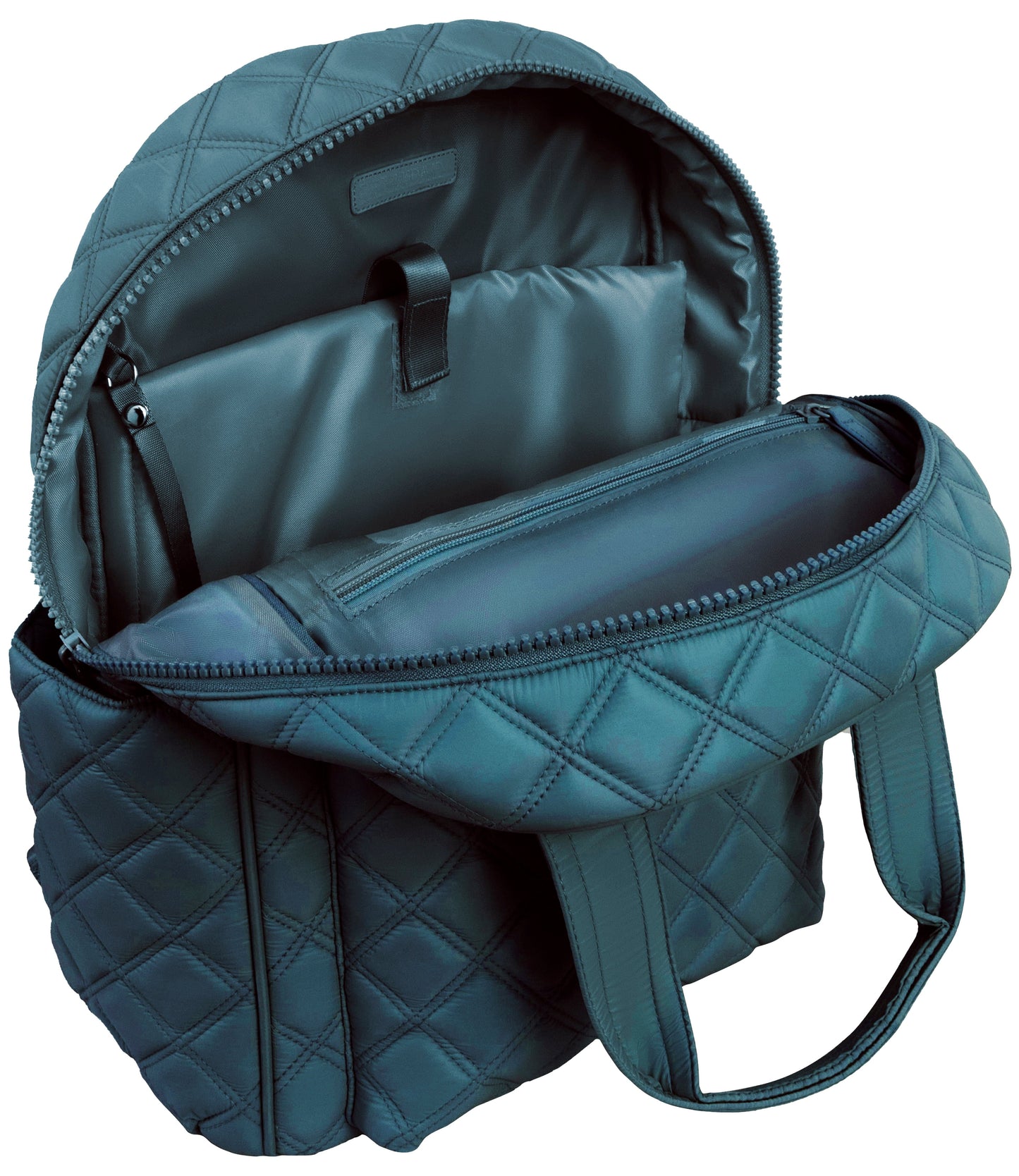 Joan & David Diamond Quilted Puffer Nylon Workbook Backpack