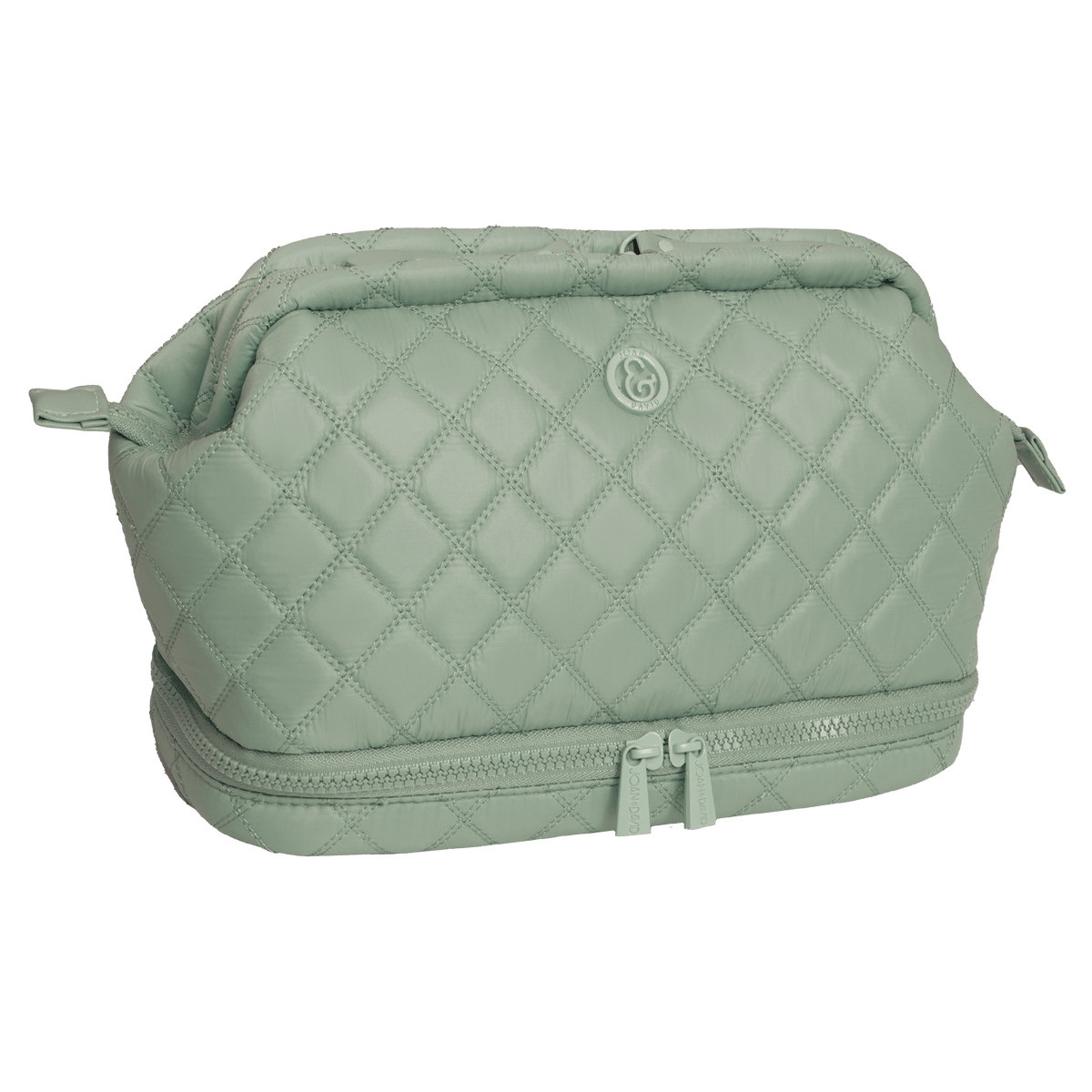 Joan & David Diamond Quilted Puffer Sport Nylon Cosmetic Bag