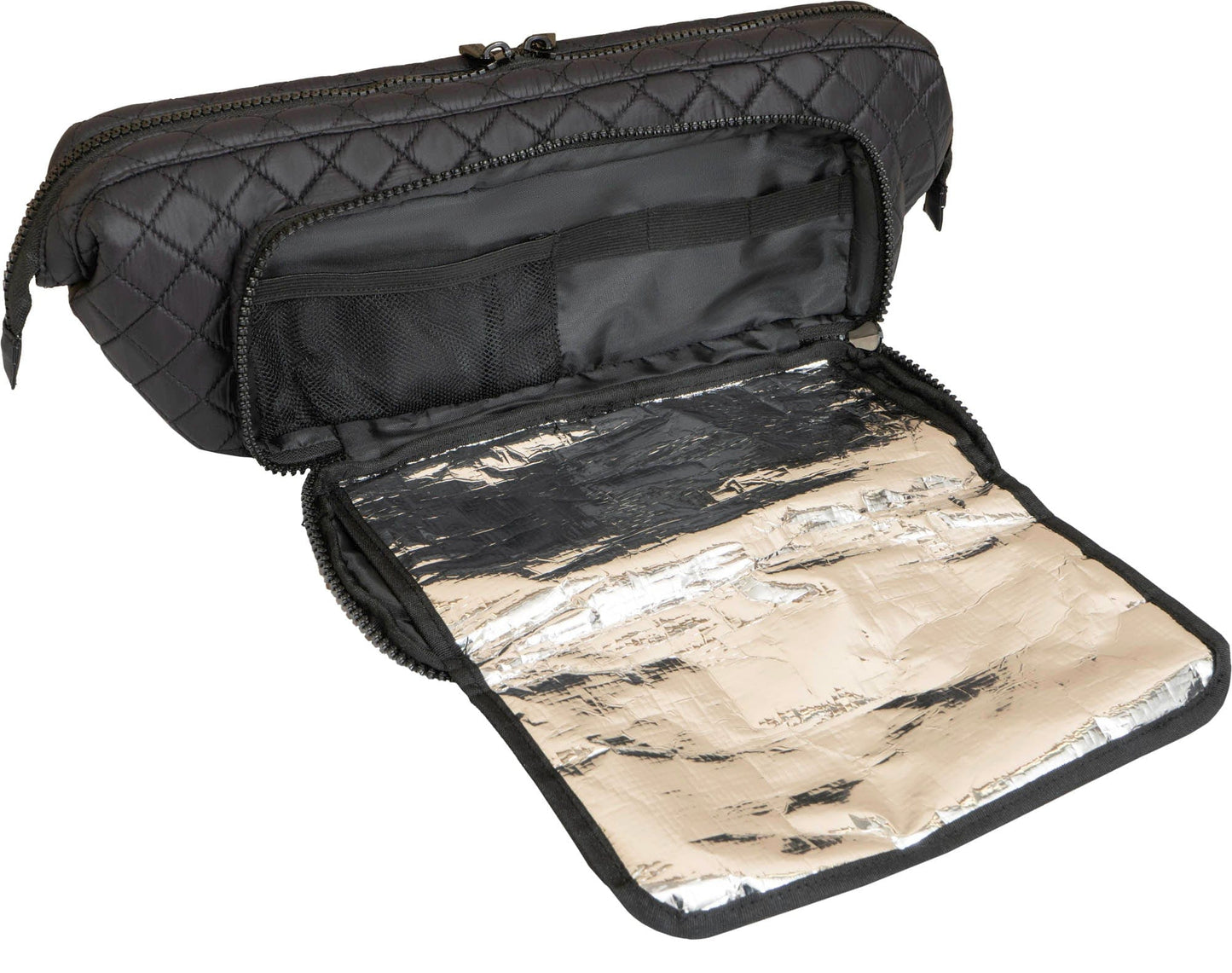 Joan & David Diamond Quilted Puffer Nylon Hair Tool Travel Bag