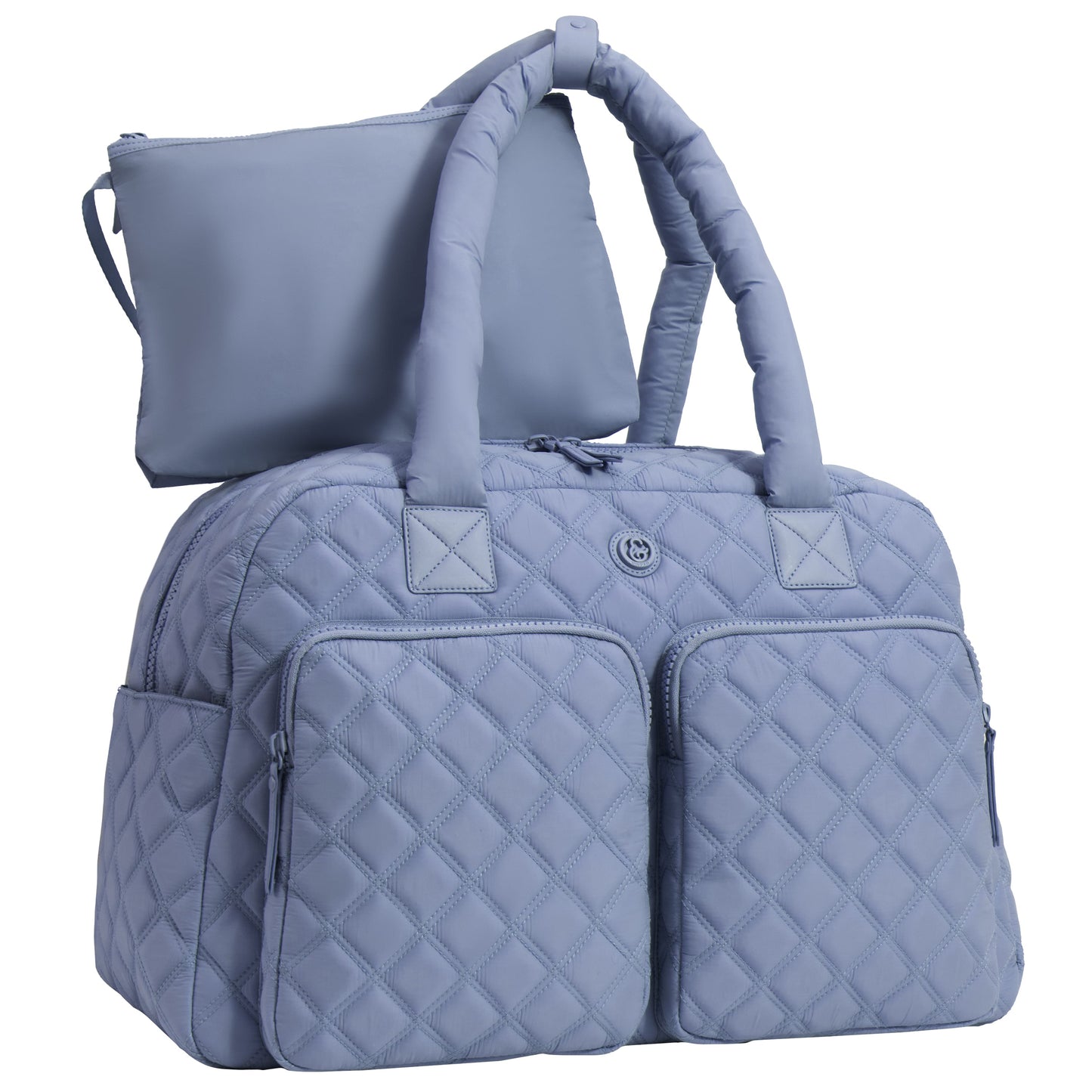 Joan & David Two Pocket Diamond Quilted 22 in. Duffel Bag