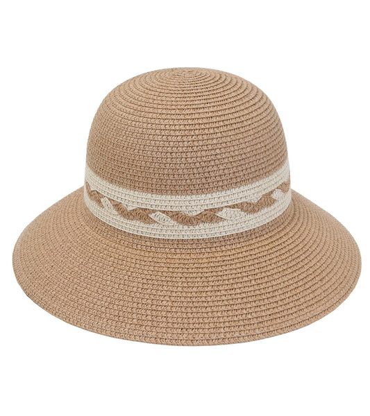 Max Studio Braided Straw Bucket Sun Hat