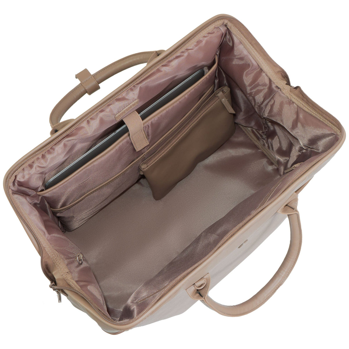 Max Studio 18 Inch Smooth Faux Vachetta PU Frame Weekender Duffle