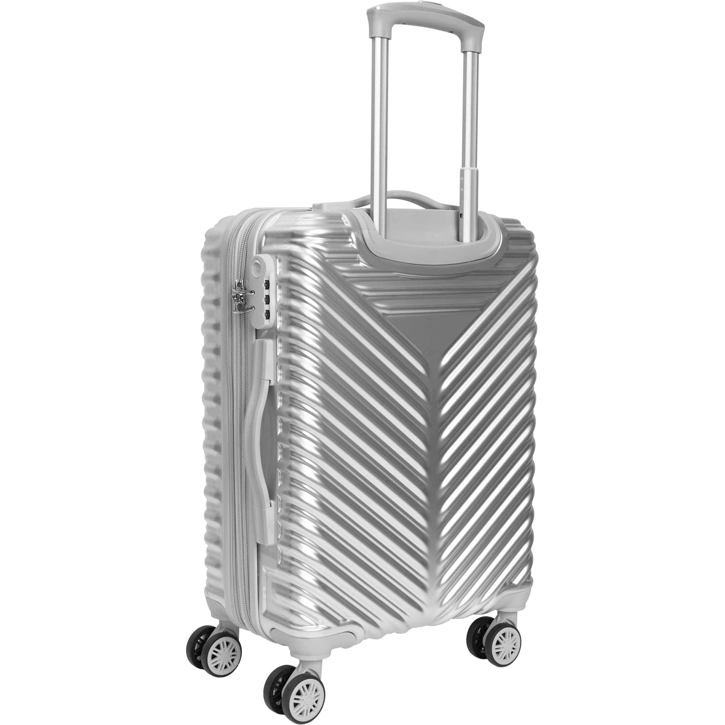 Max Studio Metallic Chrome PC 3-Piece Luggage Set Auckland Collection