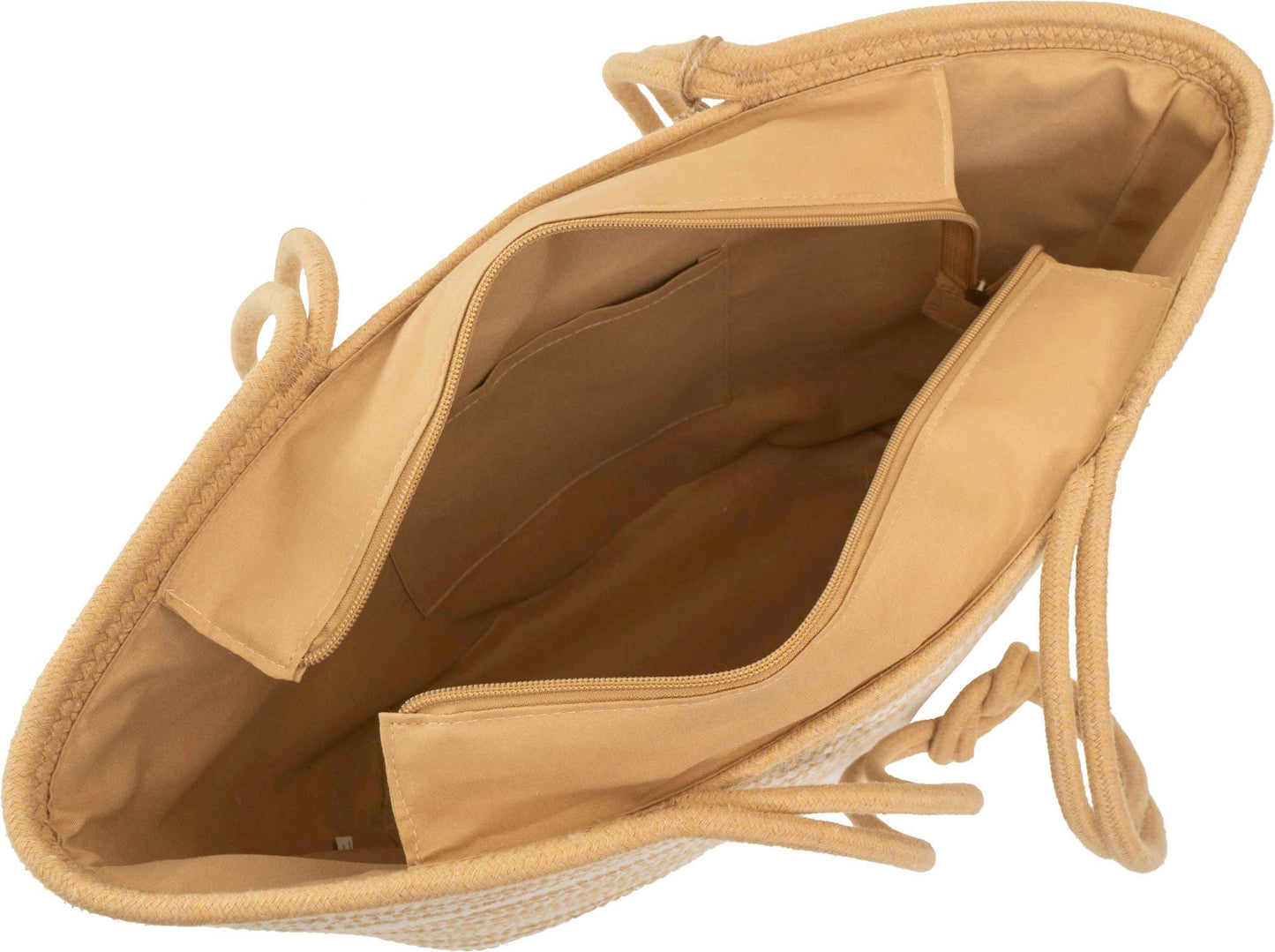 Magid Natural Cotton Woven Knot Shoulder Woven Tote