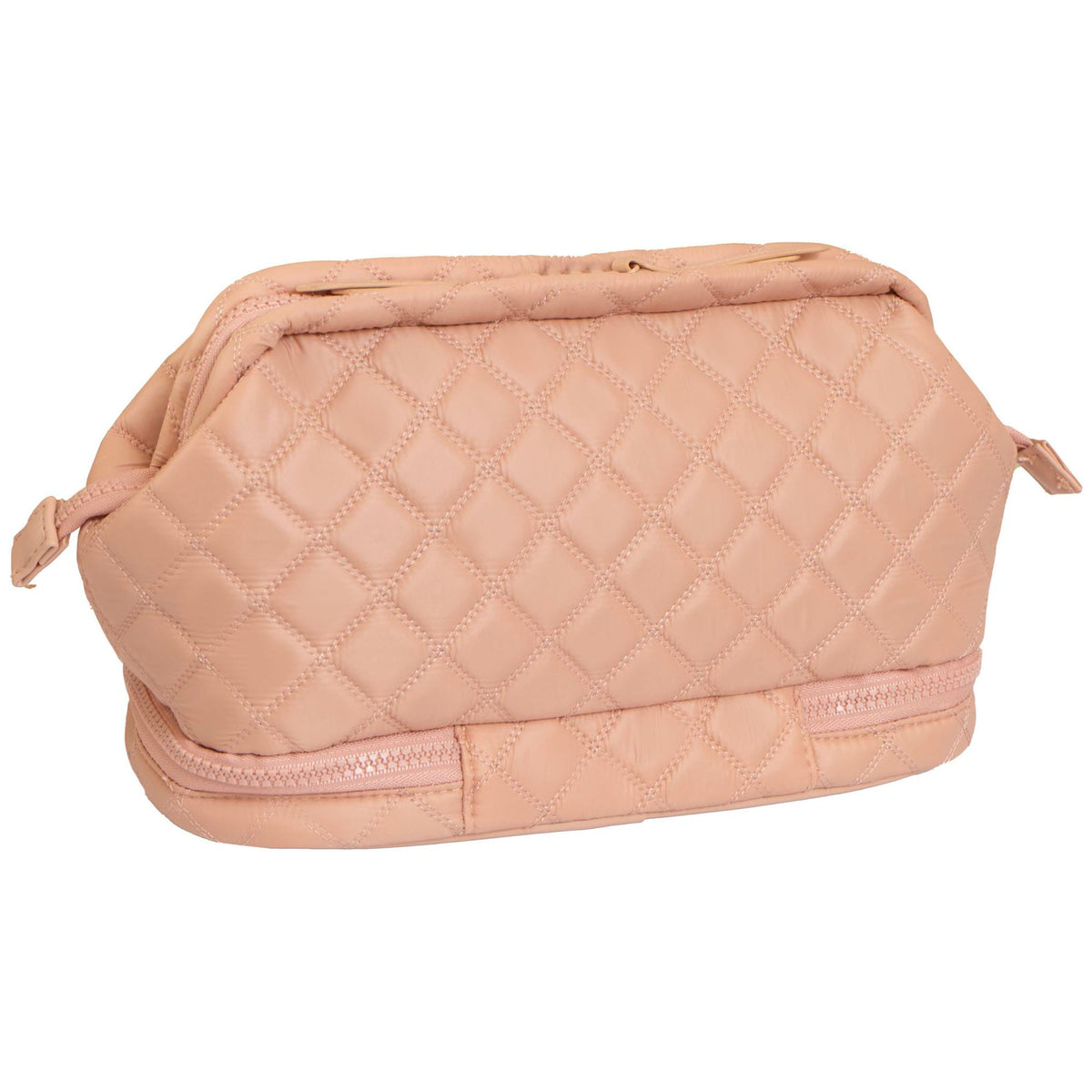 Joan & David Diamond Quilted Puffer Sport Nylon Cosmetic Bag