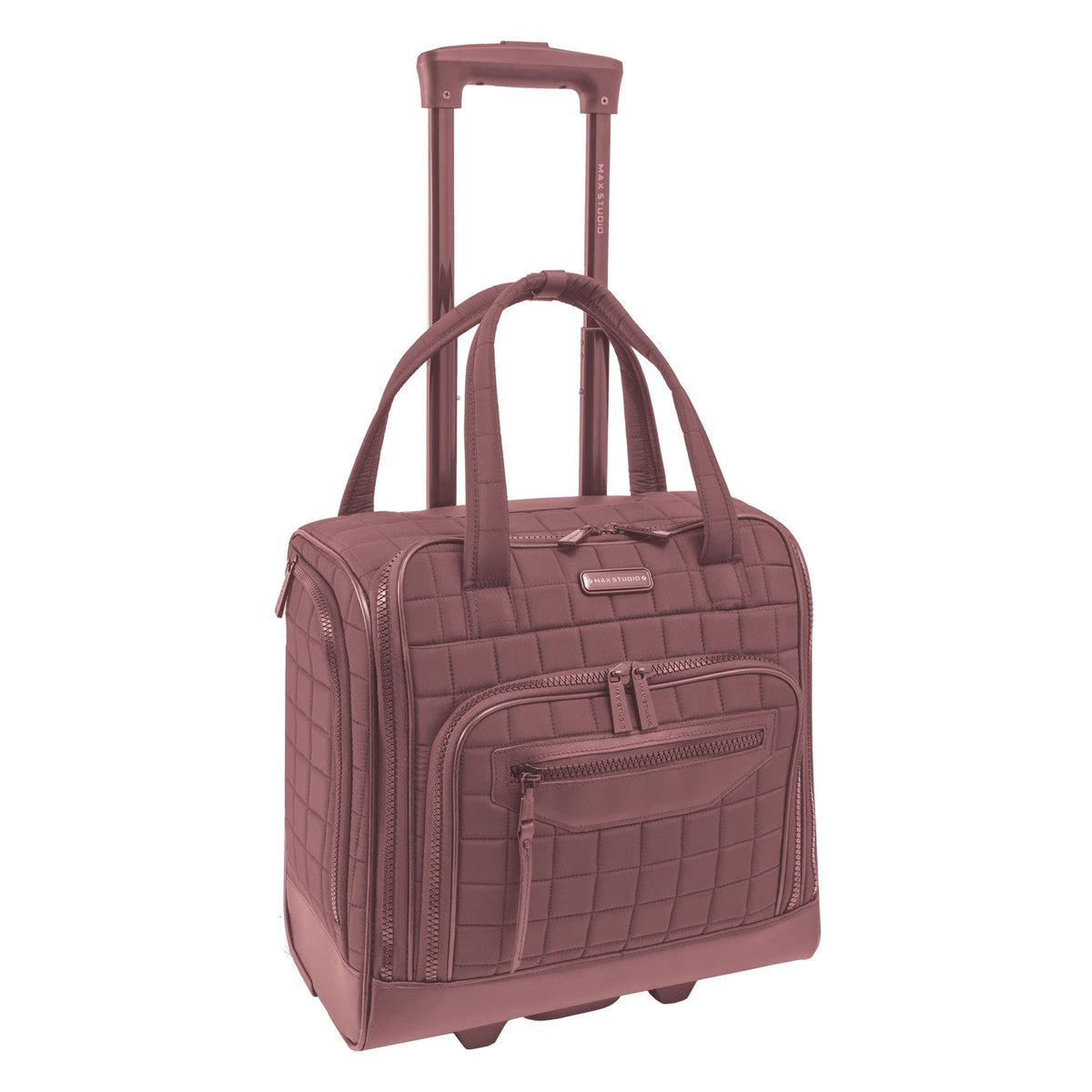 Max Studio The Square Quilted Puffer Nylon 16 Inch Rolling Workbook Underseater