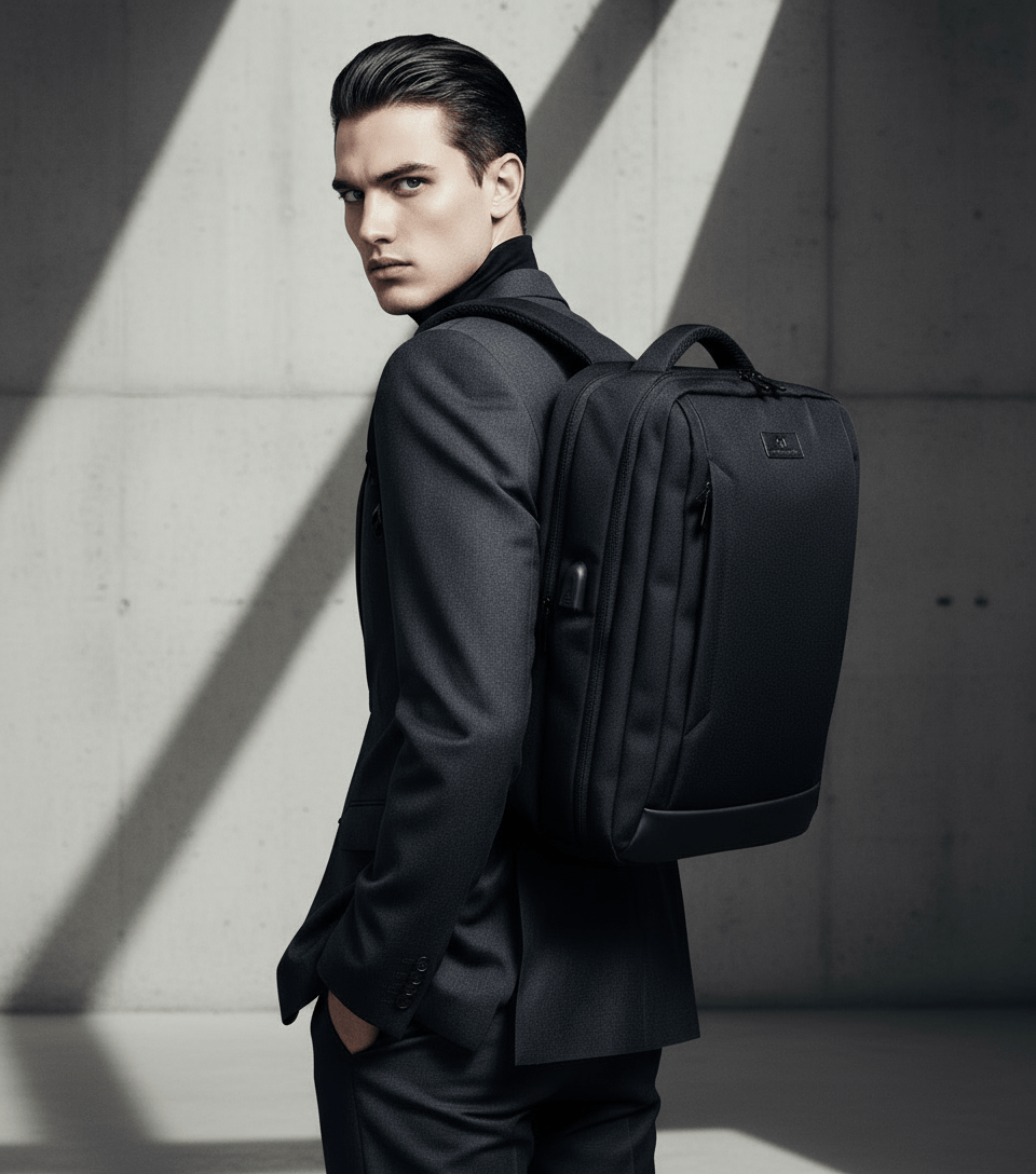Jack Abrahams The Collins Men's 18-In Twill Workbook Backpack