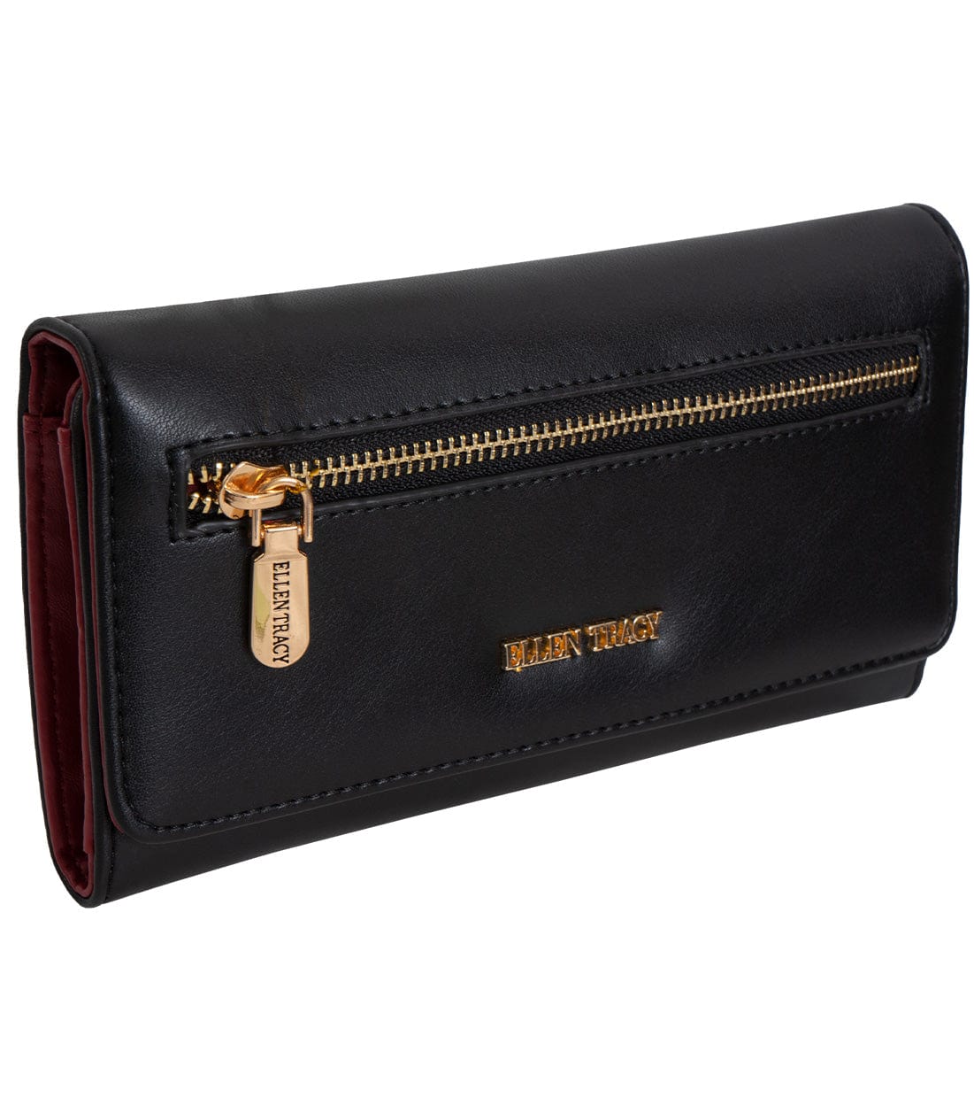 Ellen Tracy Smooth Vachetta Fold Clutch Wallet