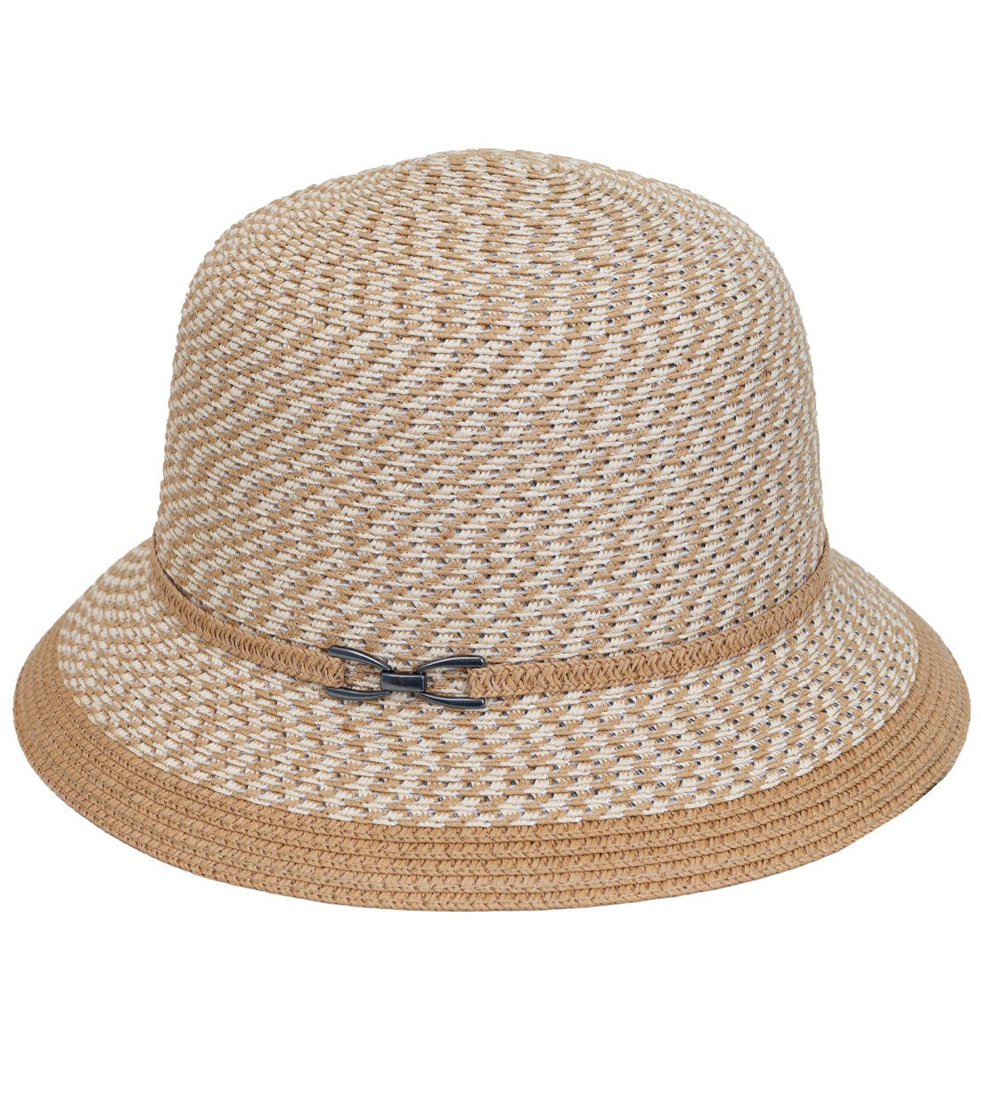 Magid Two Tone Metal Accent Straw Bucket  Sun Hat