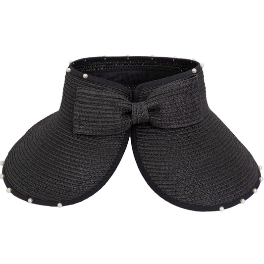 Magid Pearl Brim Roll Up Straw Visor