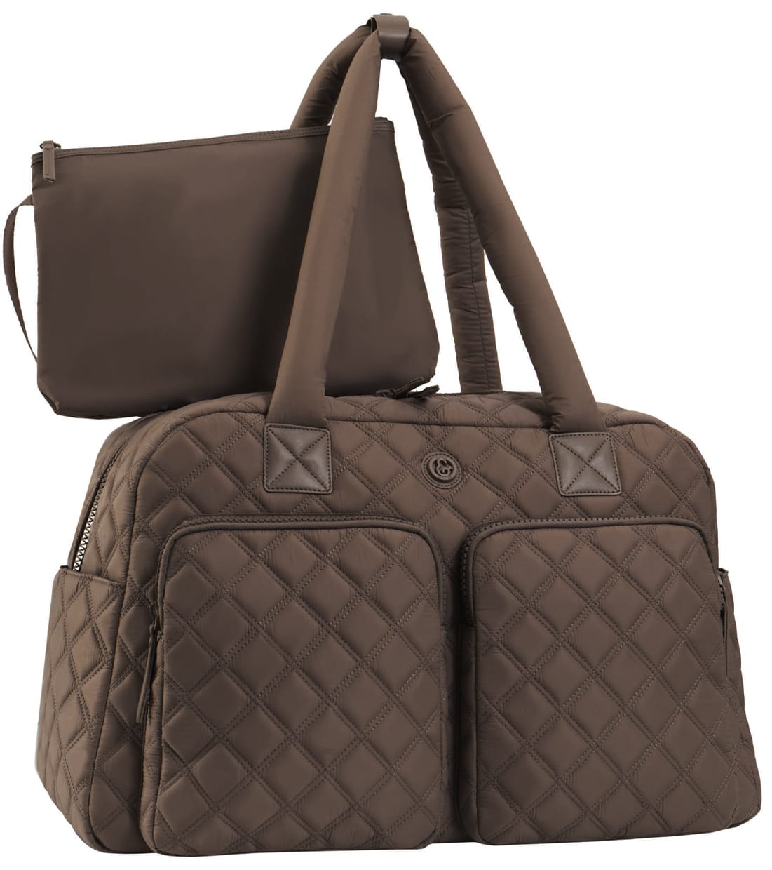 Joan & David Two Pocket Diamond Quilted 22 in. Duffel Bag