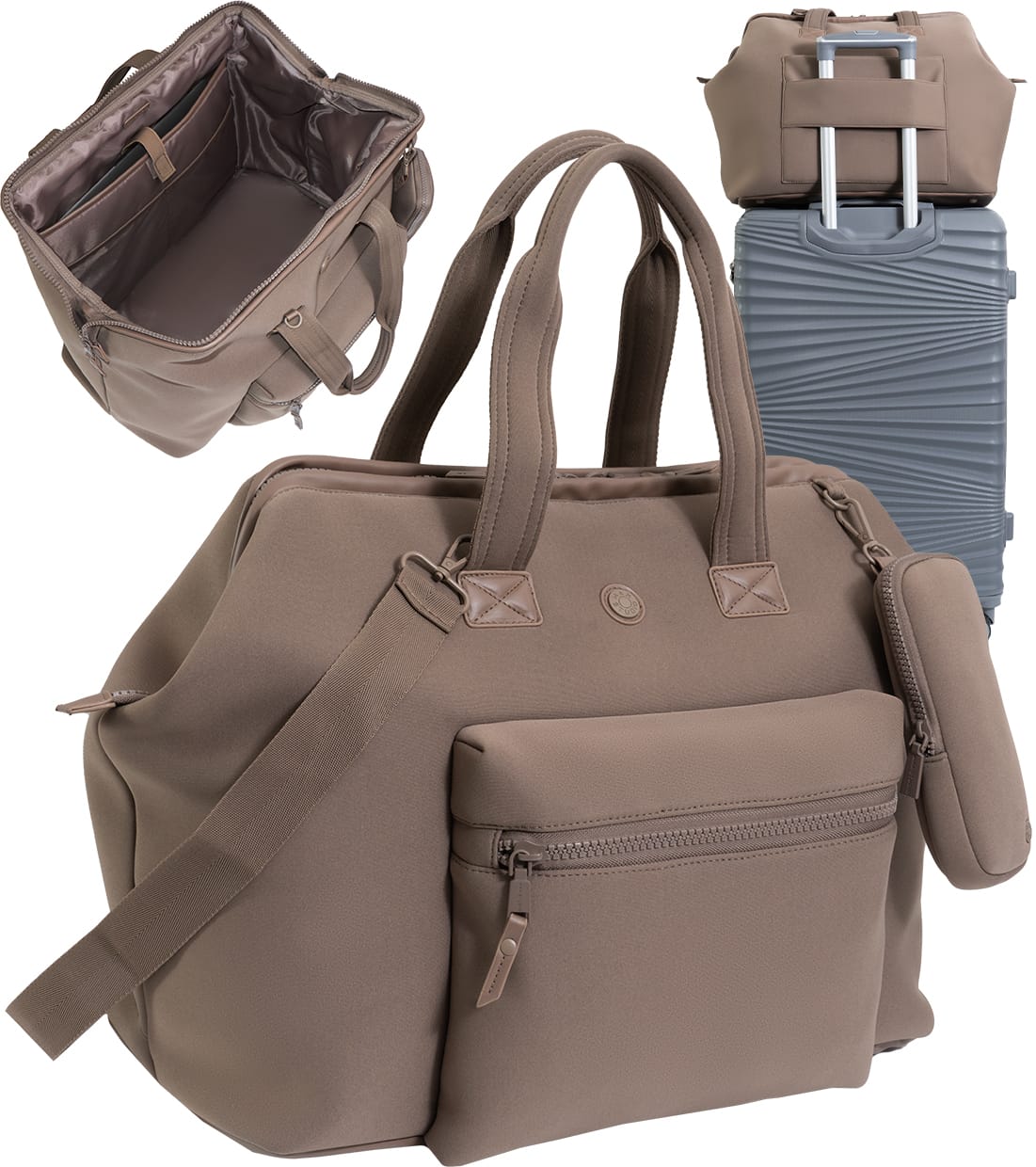 Max Studio 18 Inch Neoprene Frame Workbook Travel Weekender Duffle