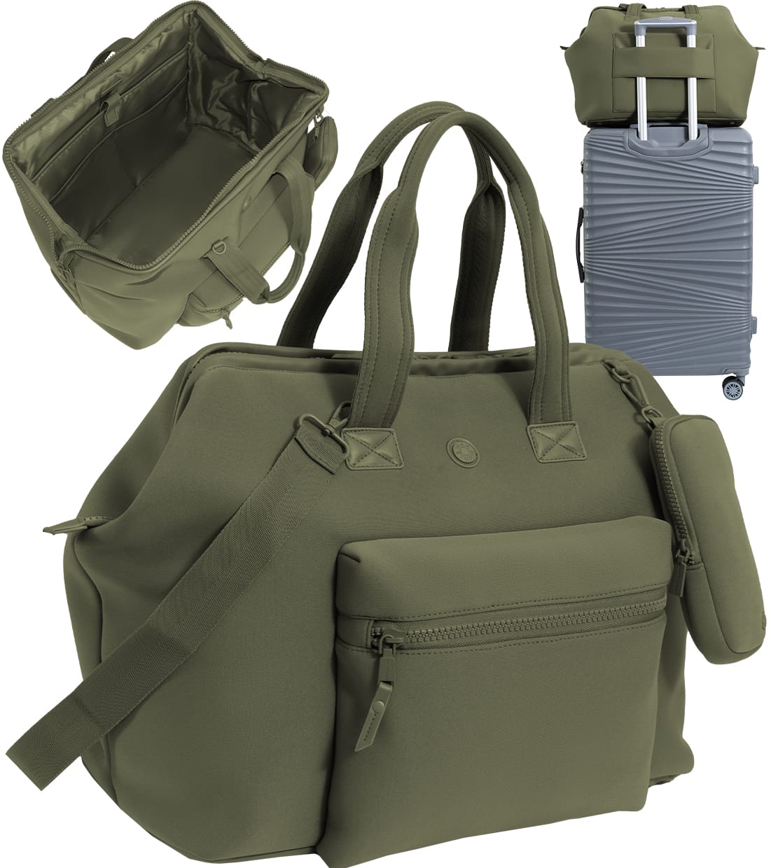 Max Studio 18 Inch Neoprene Frame Workbook Travel Weekender Duffle