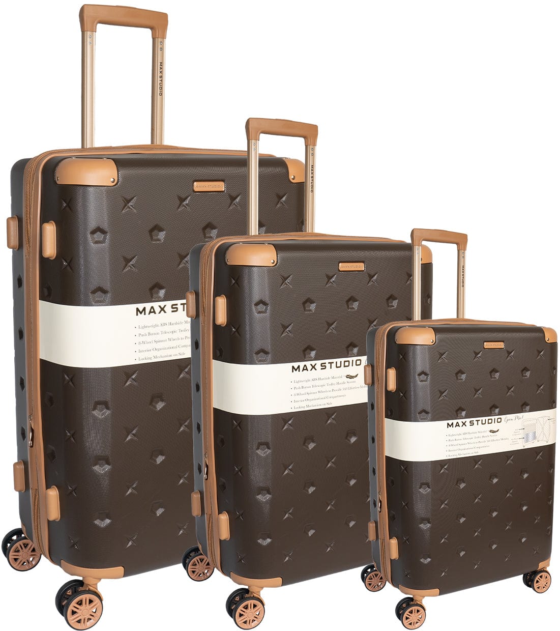 Max Studio Hard Sided ABS 3-Piece The Bucharest Luggage Set