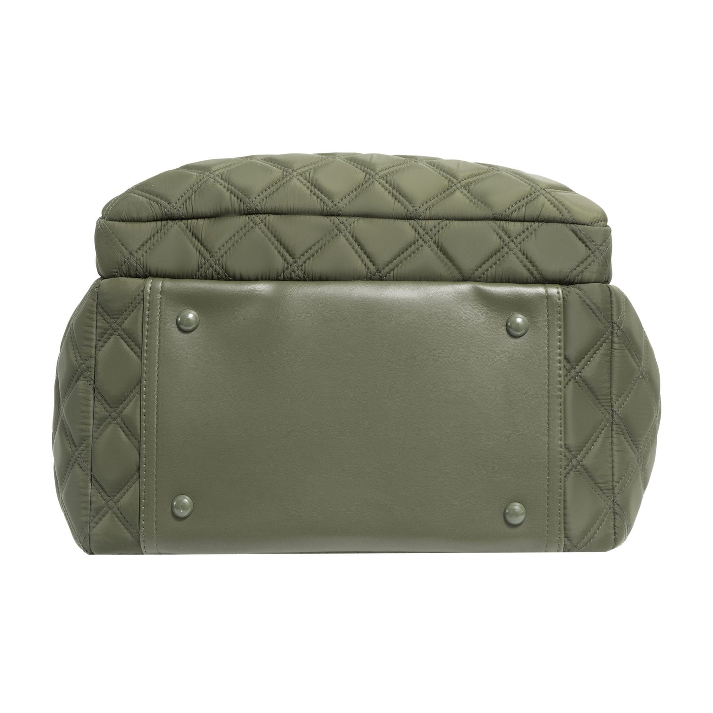 Joan & David Diamond Quilted Puffer Nylon Square Laptop Backpack