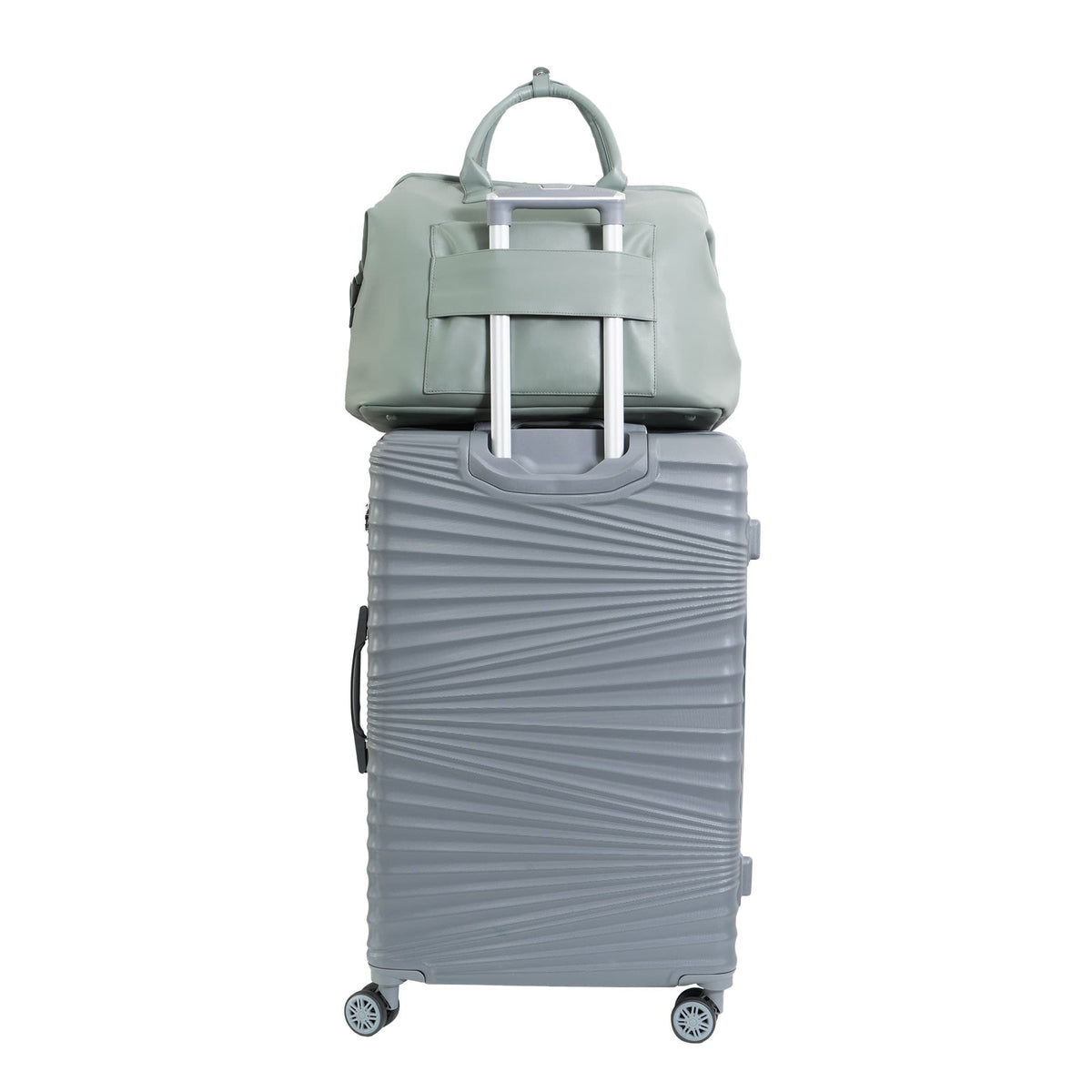 Max Studio 18 Inch Smooth Faux Vachetta PU Frame Weekender Duffle