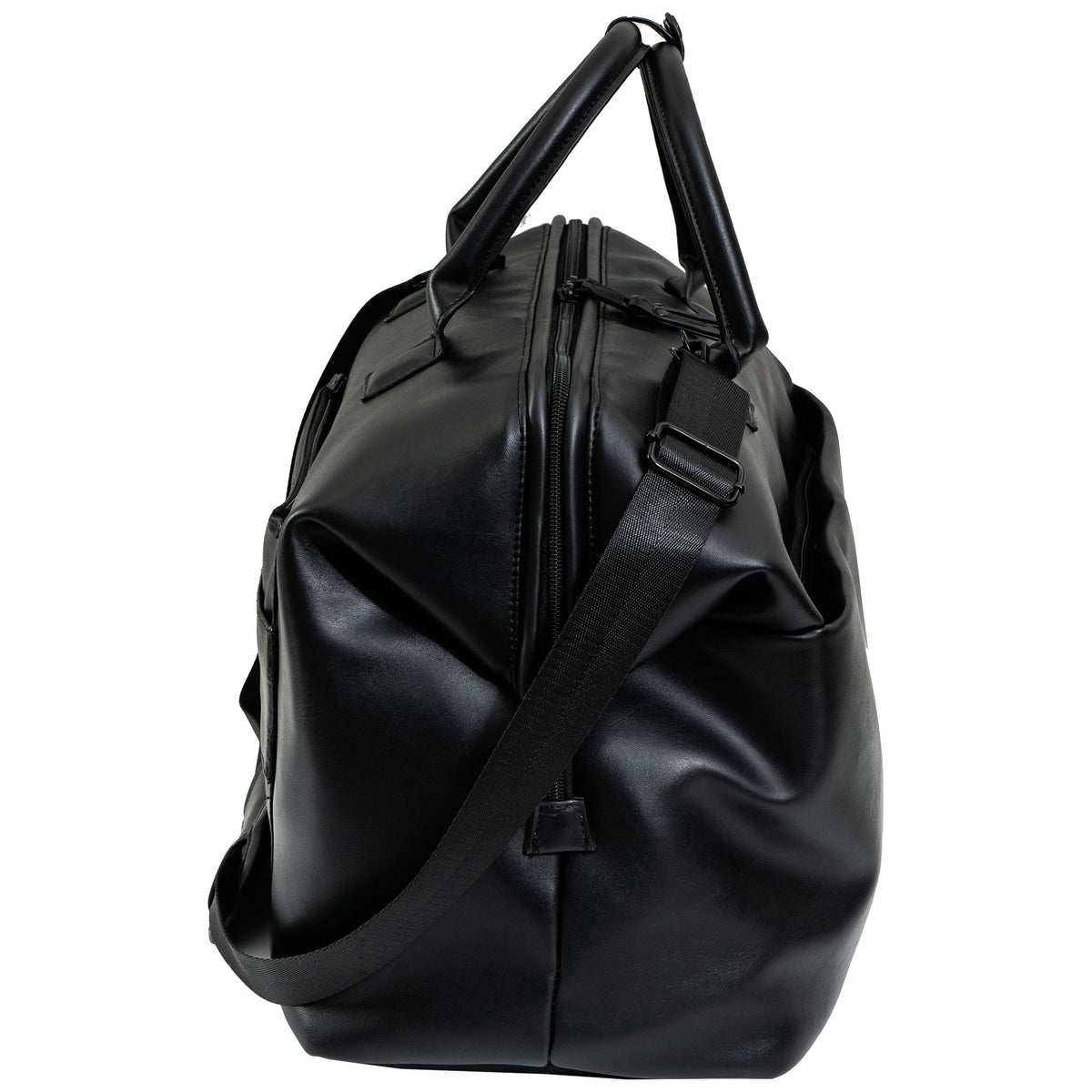 Max Studio 18 Inch Smooth Faux Vachetta PU Frame Weekender Duffle