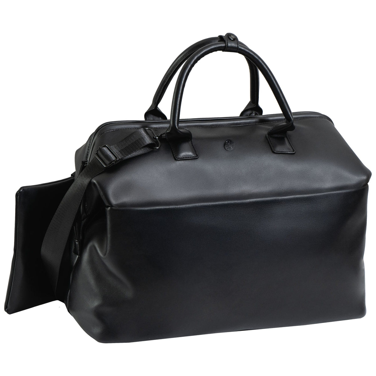 Max Studio 18 Inch Smooth Faux Vachetta PU Frame Weekender Duffle