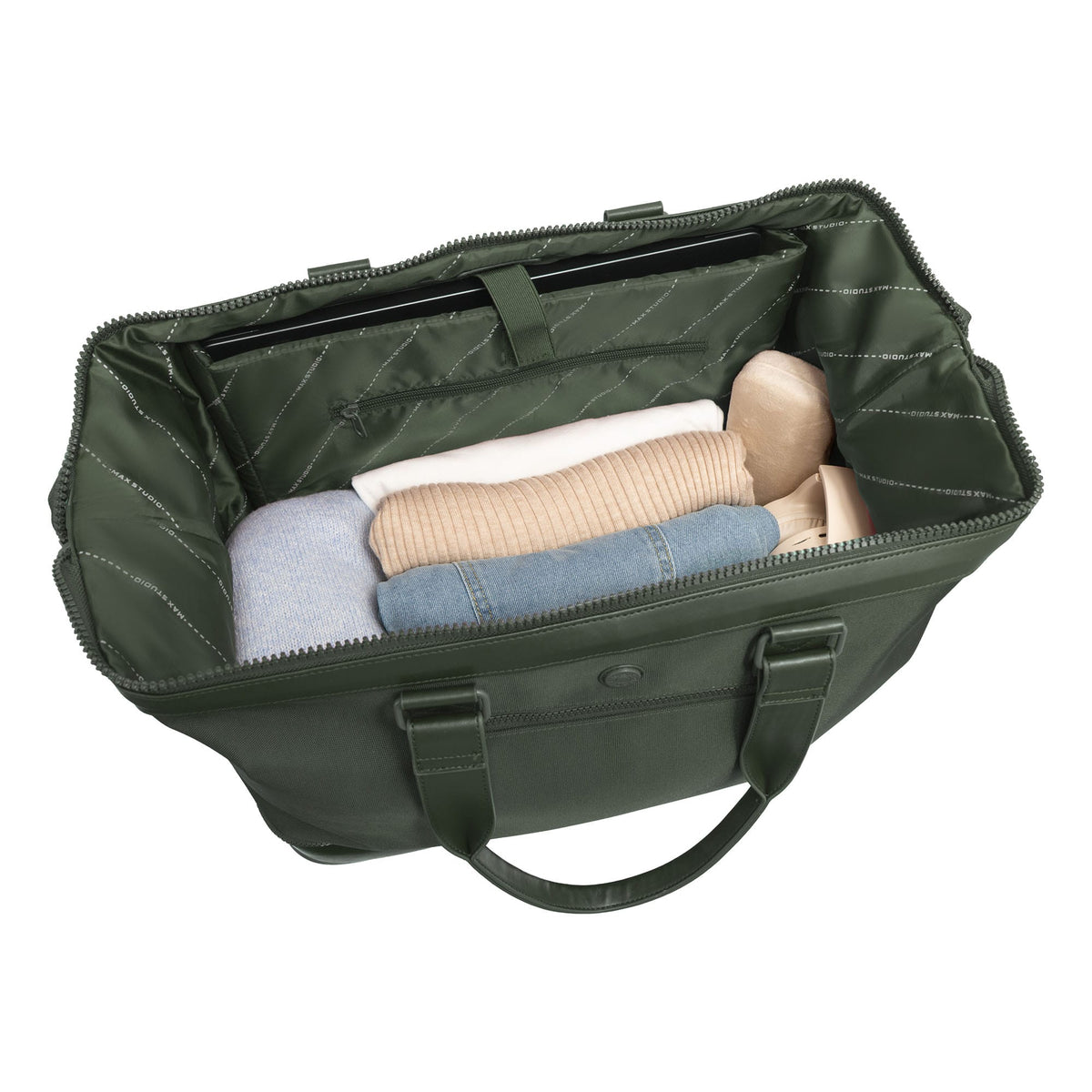 Max Studio The Spencer 20 Inch 1680 Denier Nylon Drop Bottom Weekender Duffle