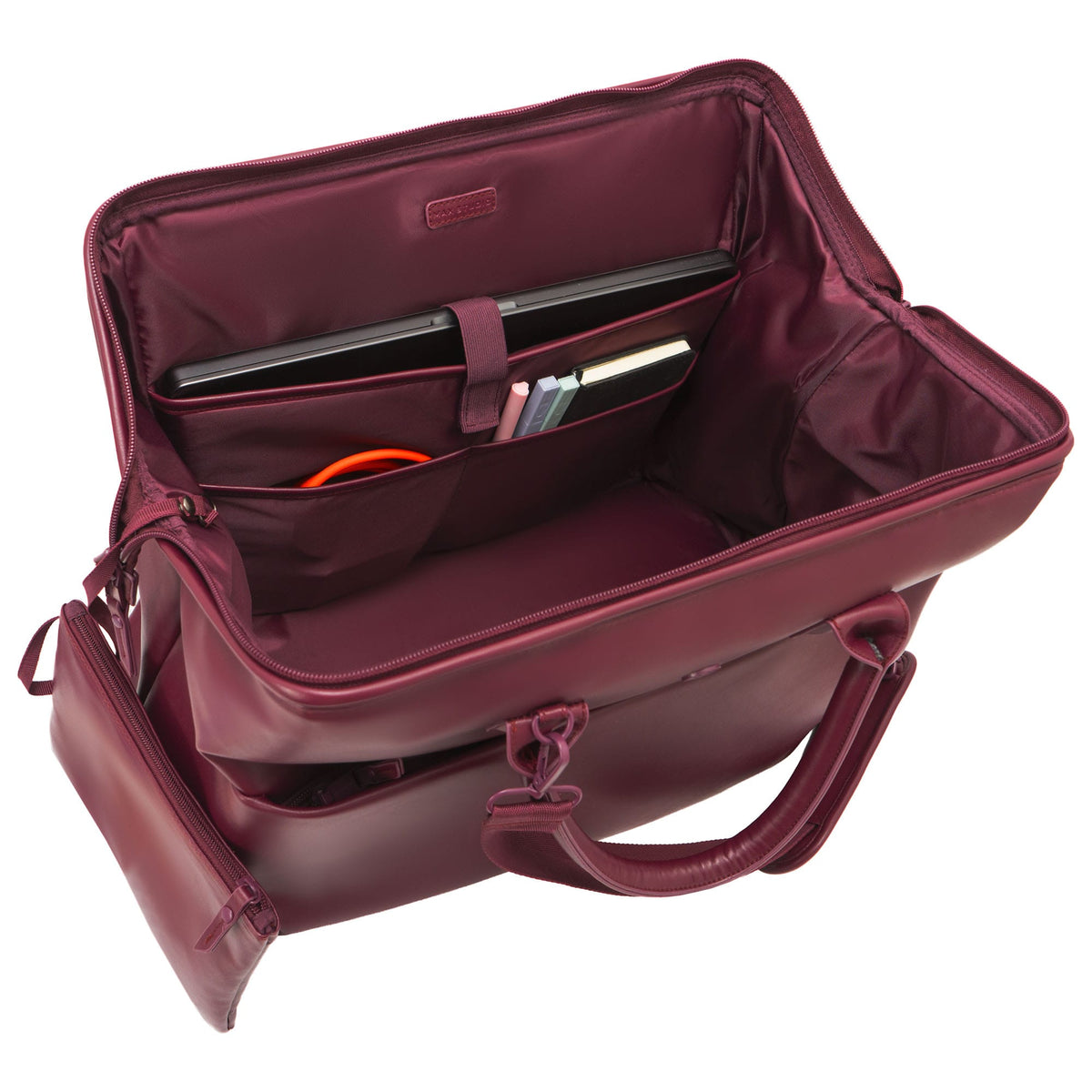 Max Studio 18 Inch Smooth Faux Vachetta PU Frame Weekender Duffle