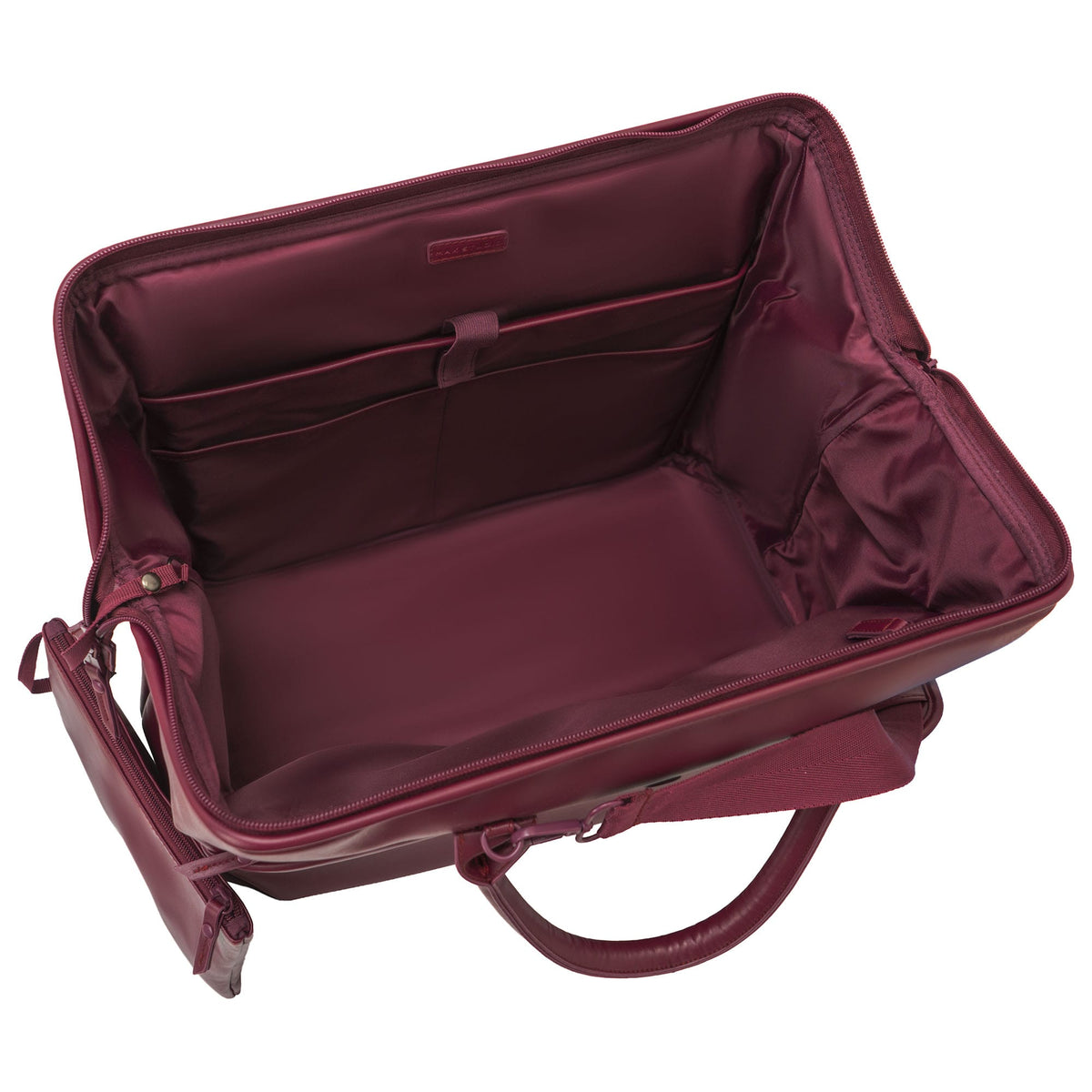 Max Studio 18 Inch Smooth Faux Vachetta PU Frame Weekender Duffle