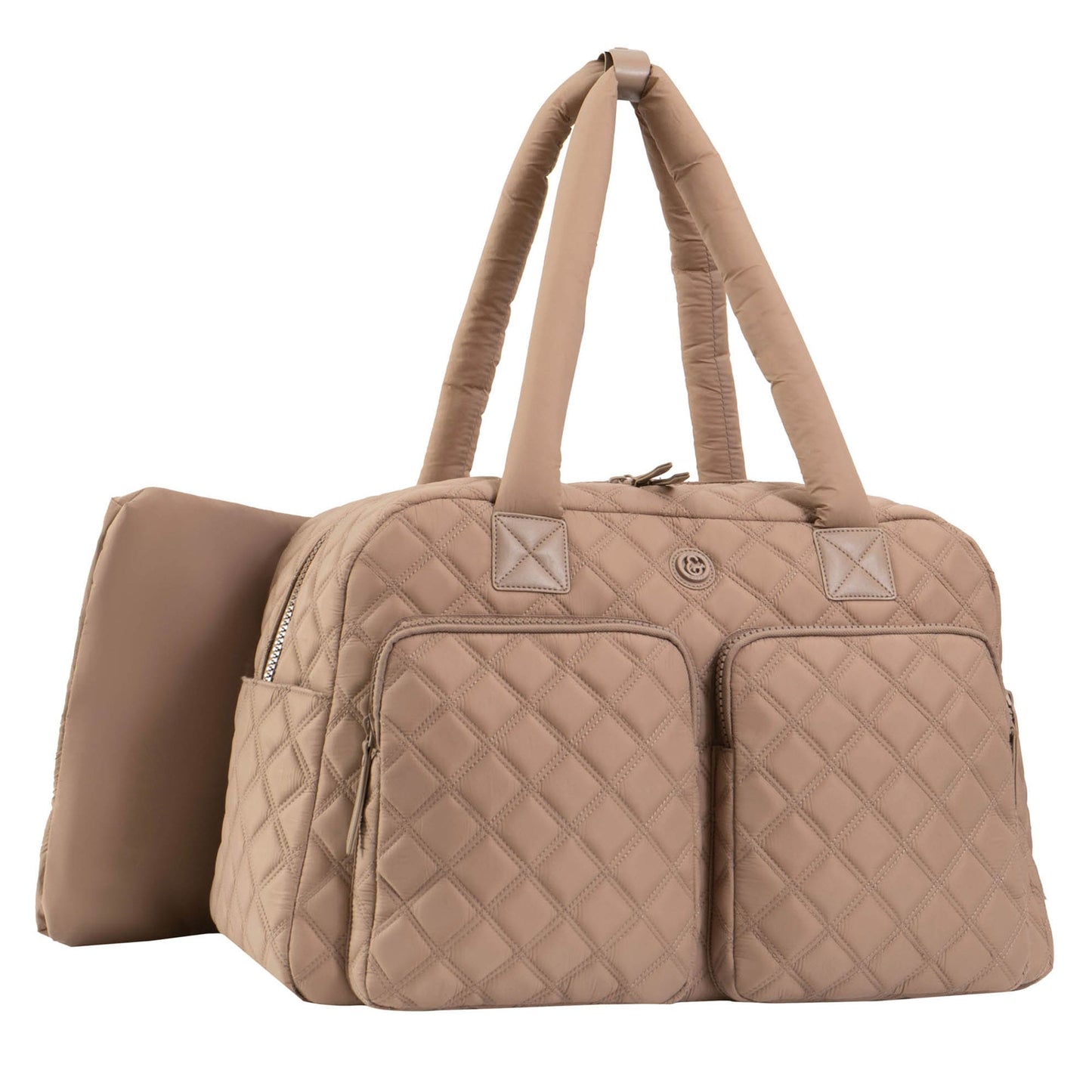 Joan & David Two Pocket Diamond Quilted 22 in. Duffel Bag