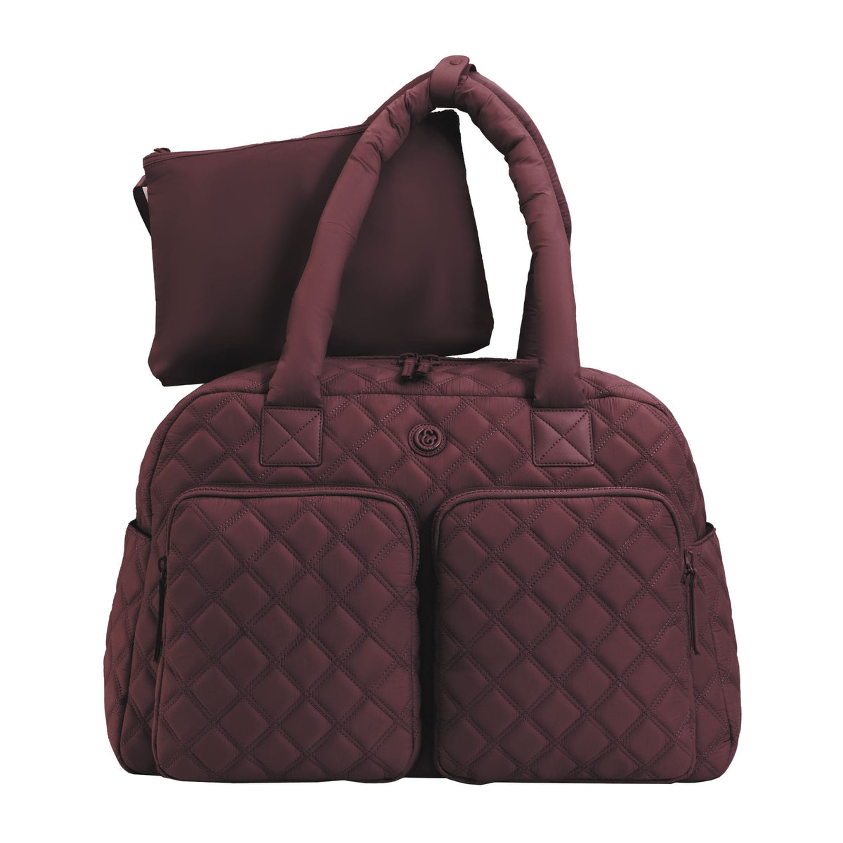 Joan & David Two Pocket Diamond Quilted 22 in. Duffel Bag